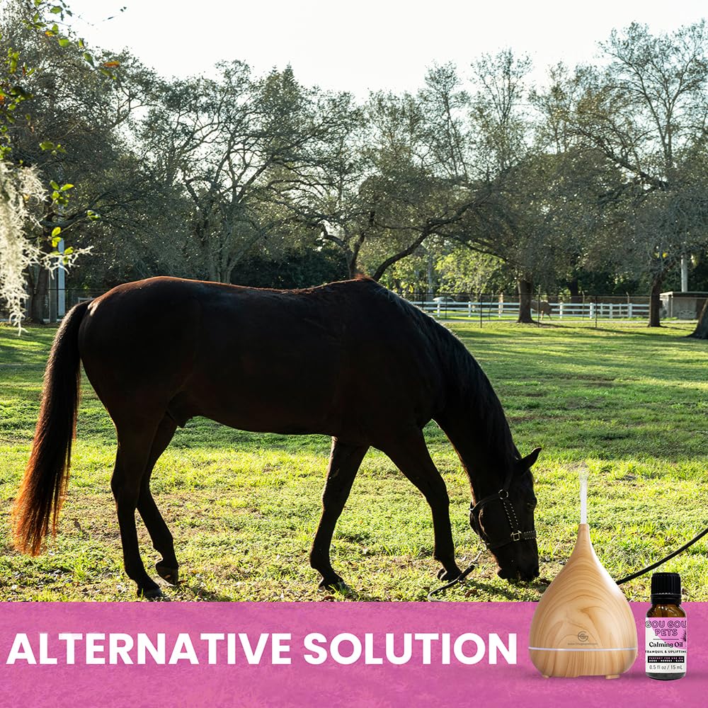 Gou Gou Pets Holistic Natural Derived Calming Pet Essential Oil Blend & Diffuser Set for Anxiety: Relax Your Pet with Natural and Clean Ingredients While Providing Stress Relief - Made in USA – 15mL