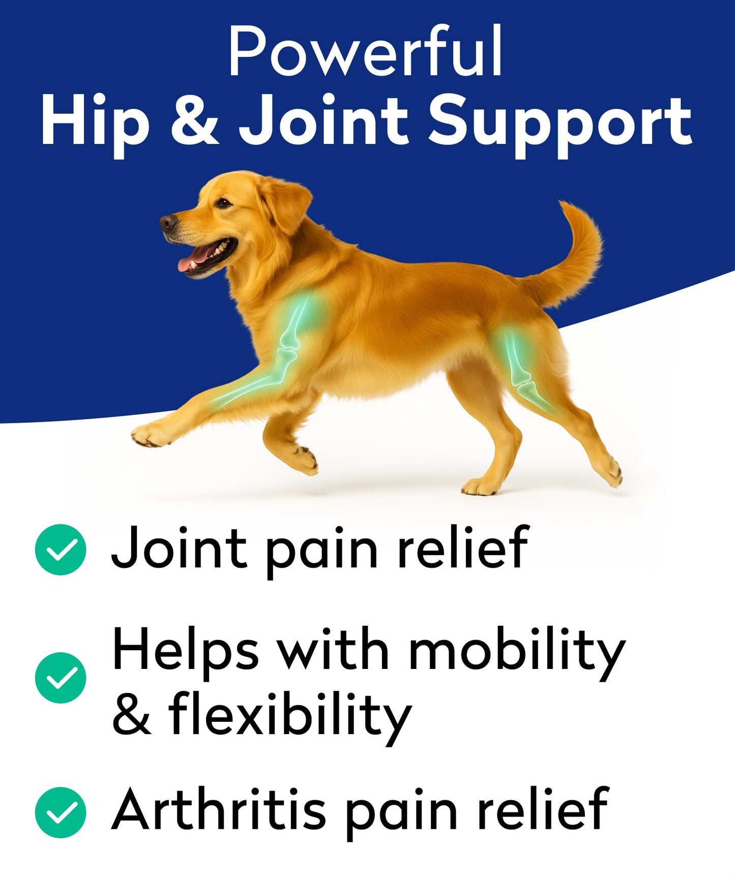 Pawfect Mobility Glucosamine Chews for Dogs - Hip & Joint Health Supplement Chews w/Omega-3, Chondroitin, MSM - Made in USA - Joint Pain Relief - Hip & Joint Care - 120ct