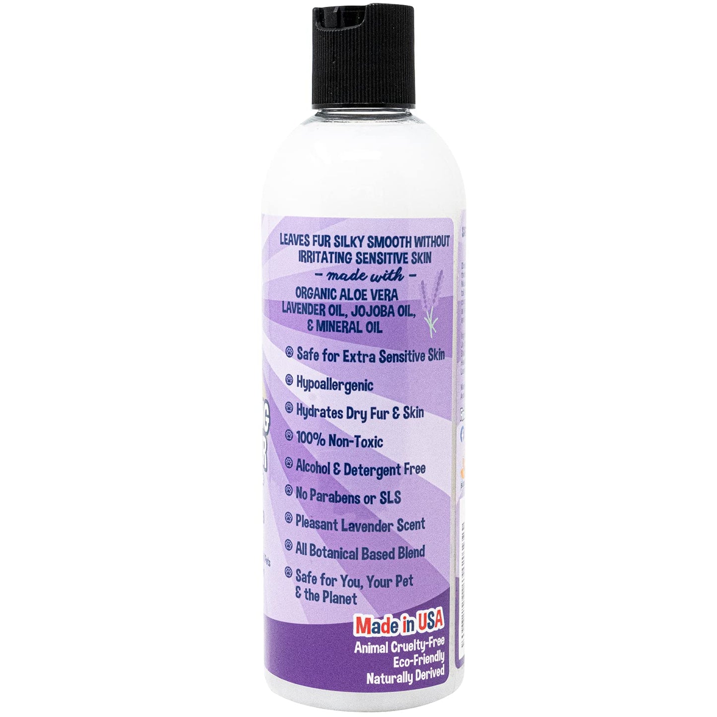 Bodhi Dog Gentle Moisturizing Dog Conditioner - Soothing Plant-Based Formula with Aloe Vera & Jojoba Oil - Hydrates & Softens Coat - Leaves Coat Soft Shiny & Manageable - Lavender Scent (17 Fl Oz)