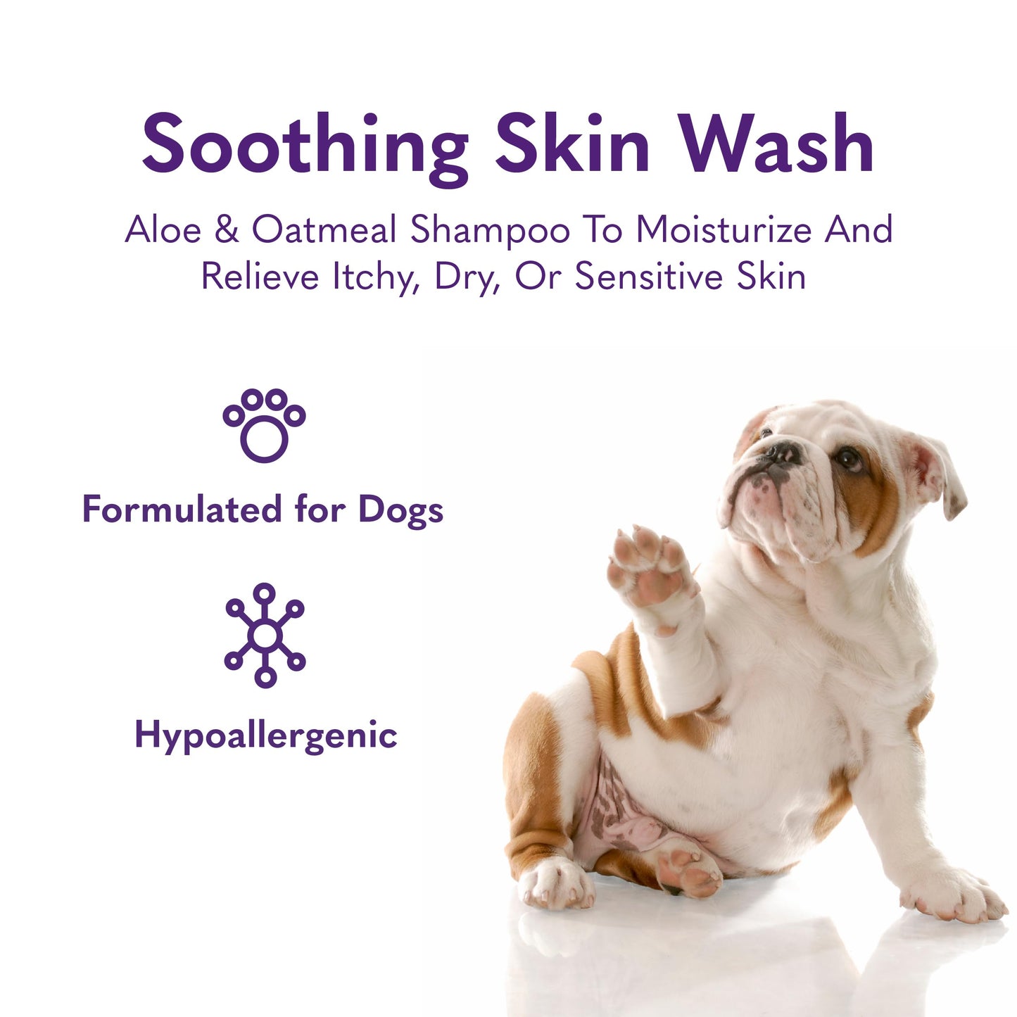 MySimplePetLab Soothing Skin Wash, Dog Shampoo for Itching, Relief for Itchy, Dry, Sensitive Skin, Gentle Formula, Moisturizes, Aloe and Oatmeal, Pina Colada Scent