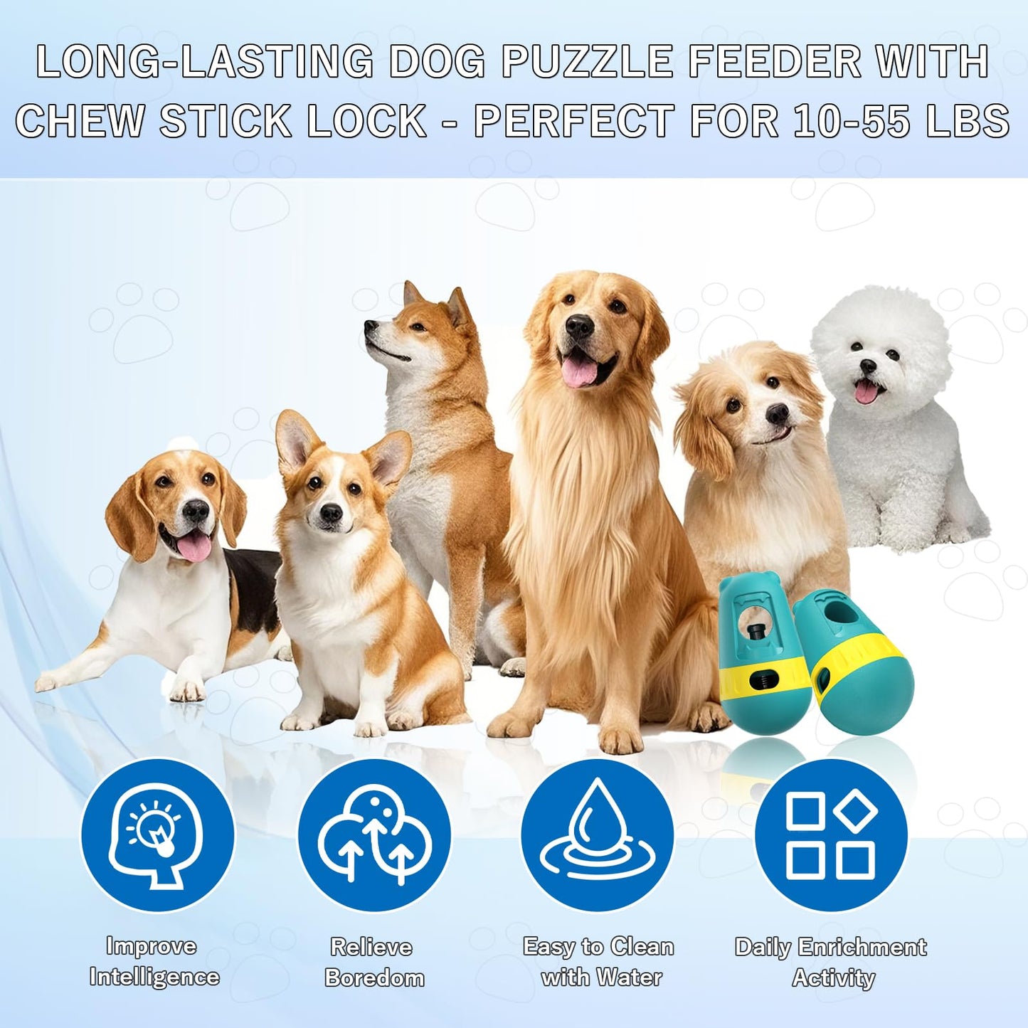 3-in-1 Dog Chew Toy & Treat Dispenser - Anti-Choking Safety Design for Aggressive Chewers, Interactive Slow Feeder Food Stick Holder Fits Yak & Bone Sticks, Puzzle Toys for Small to Large Dogs (Green)