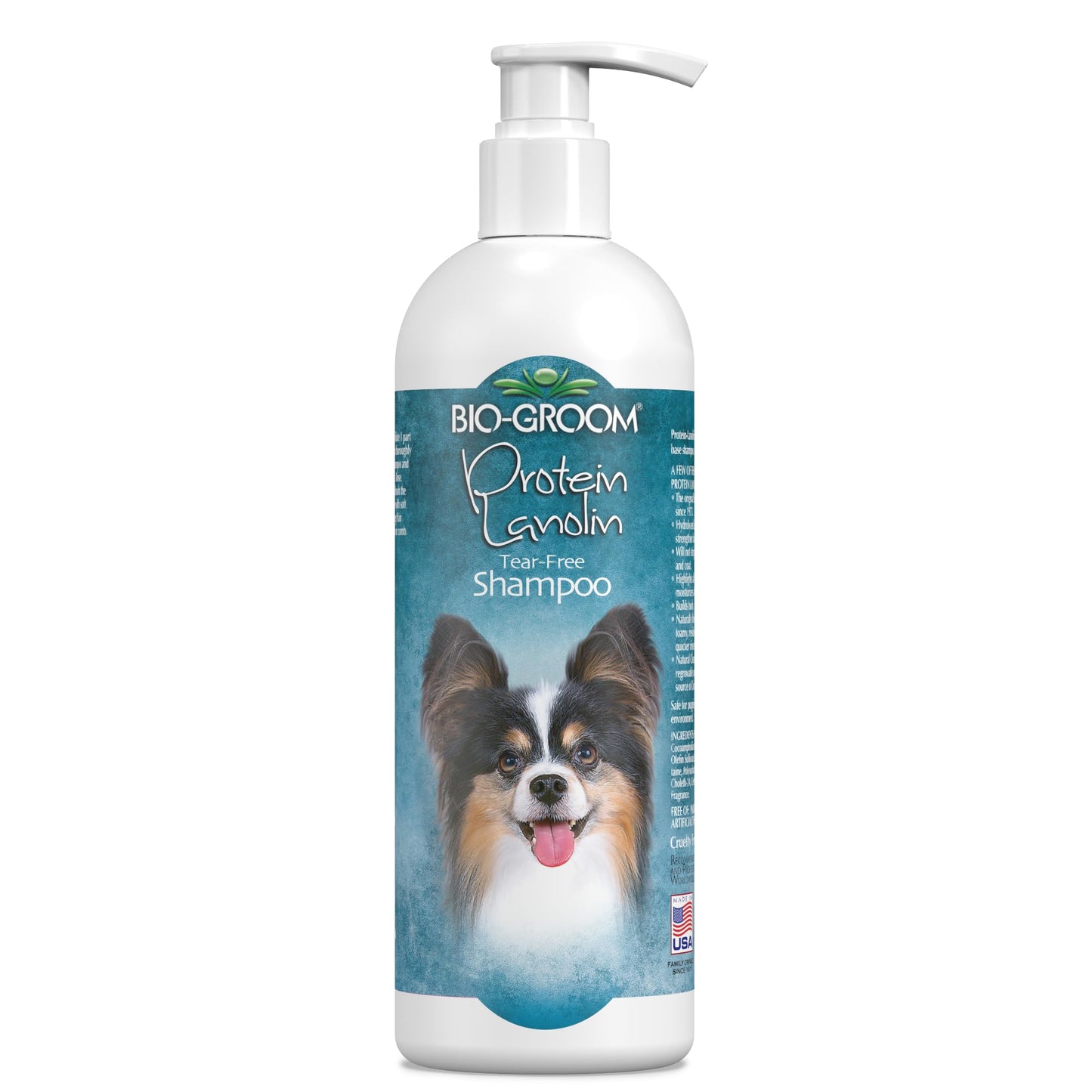 Bio-Groom Protein Lanolin Dog Shampoo - Tear-Free Pet Shampoo, Dog Bathing Supplies, Puppy Wash, Cat & Dog Grooming Supplies, Cruelty-Free, Made in USA, Tearless Dog Products - 32 fl oz 1-Pack