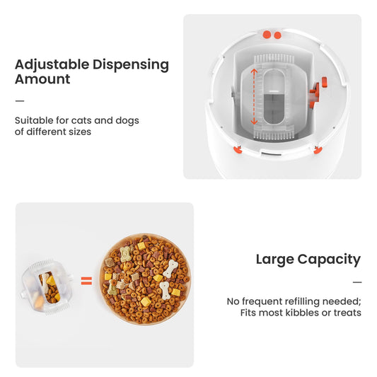 Potaroma Dog Puzzle Feeder Toy, Interactive IQ Training, Electronic Treat Dispenser, Automatic Rechargeable with Remote for Food Dispensing, All Breeds, 280ml Capacity