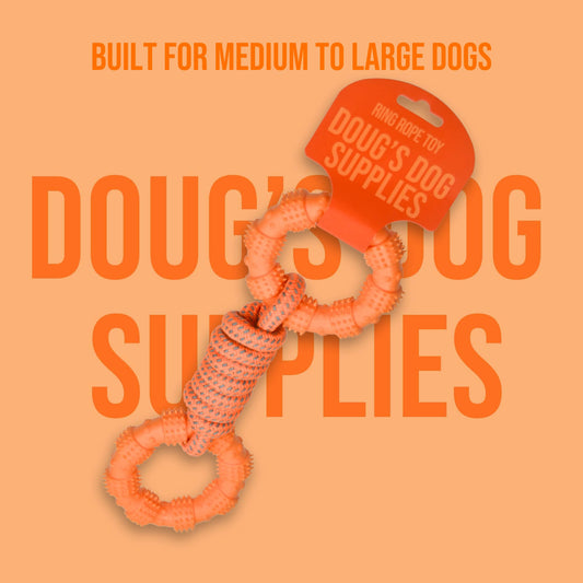 Doug's Dog Supplies Ring Rope Toy – Tug of War Toy for Medium & Large Dogs | Tug & Play Dog Toy