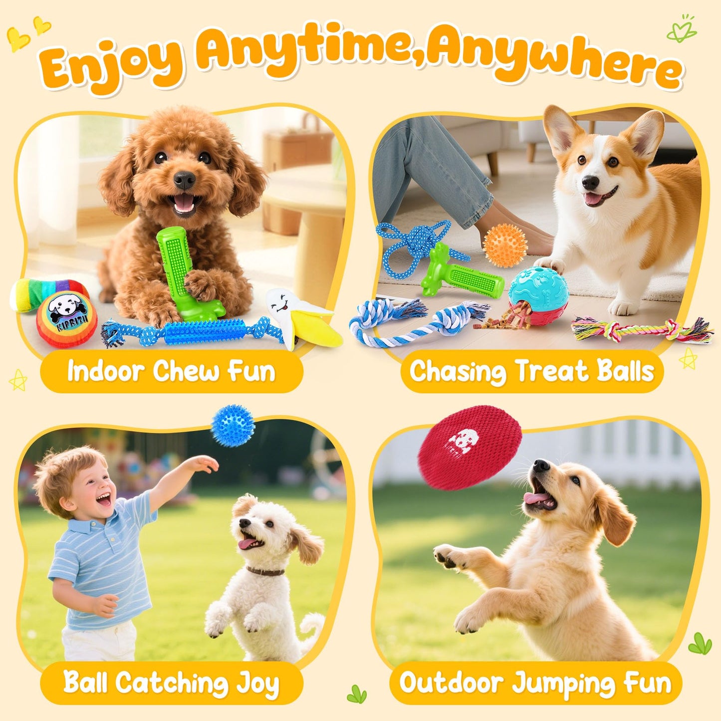 Brightkins Touchdown Time! Treat Puzzle - Enrichment Puzzle Toys for Dogs Mental Stimulation, Gift for Puppies