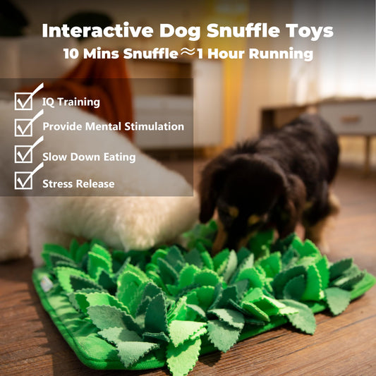 Puzzle Feeder Snuffle Mat & Slow Feeder for Dogs - Interactive Dog Puzzle Toys for Smell Training