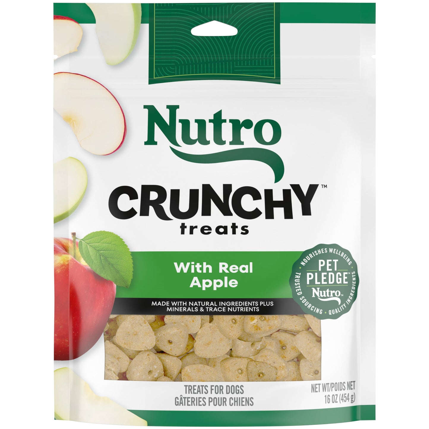 Nutro Crunchy Dog Treats with Real Apple, 16 oz. Bag