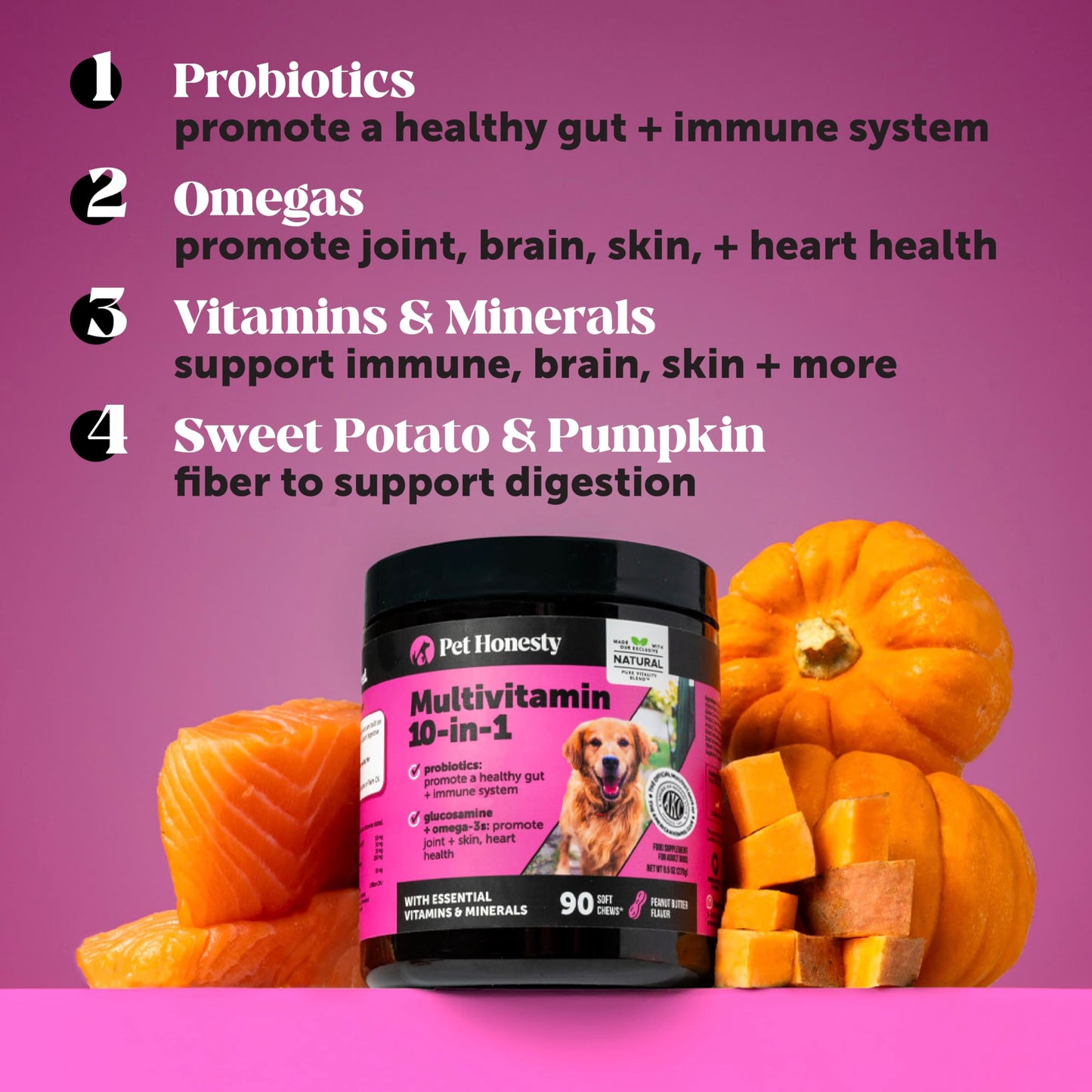 Digestive Probiotics for Dogs + 10 in 1 Multivitamin Soft Chew Supplement Bundle - Dog Vitamins - Probiotics, Pumpkin, Digestive Enzyme for Dogs, Dog Vitamins for Overall Health