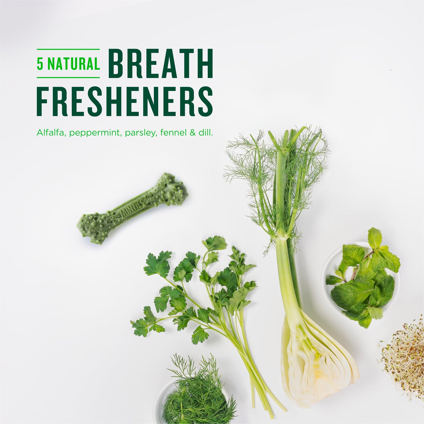 Minties Dental Chews for Dogs, 36 Count, Vet-Recommended Mint-Flavored Treats for Large Dogs Over 50 lbs, Dental Bones Clean Teeth, Fight Bad Breath, and Removes Plaque and Tartar