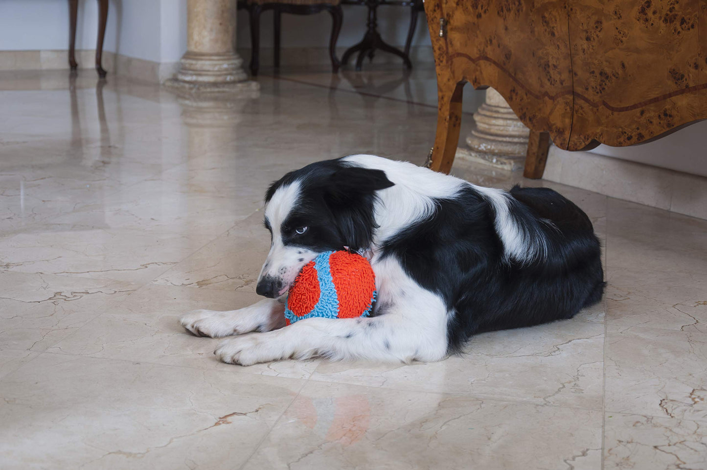 Chuckit! Indoor Fetch Ball and Fumbler Dog Toys, Orange and Blue