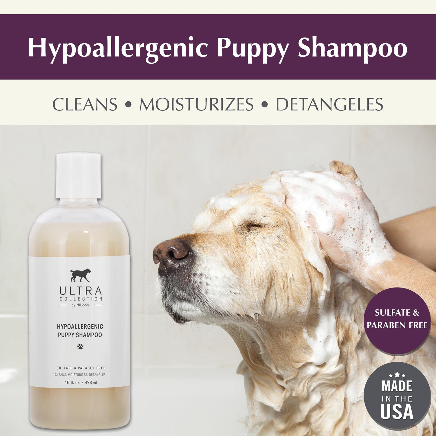 Nilodor Ultra Collection Hypoallergenic Puppy Shampoo, 16 oz