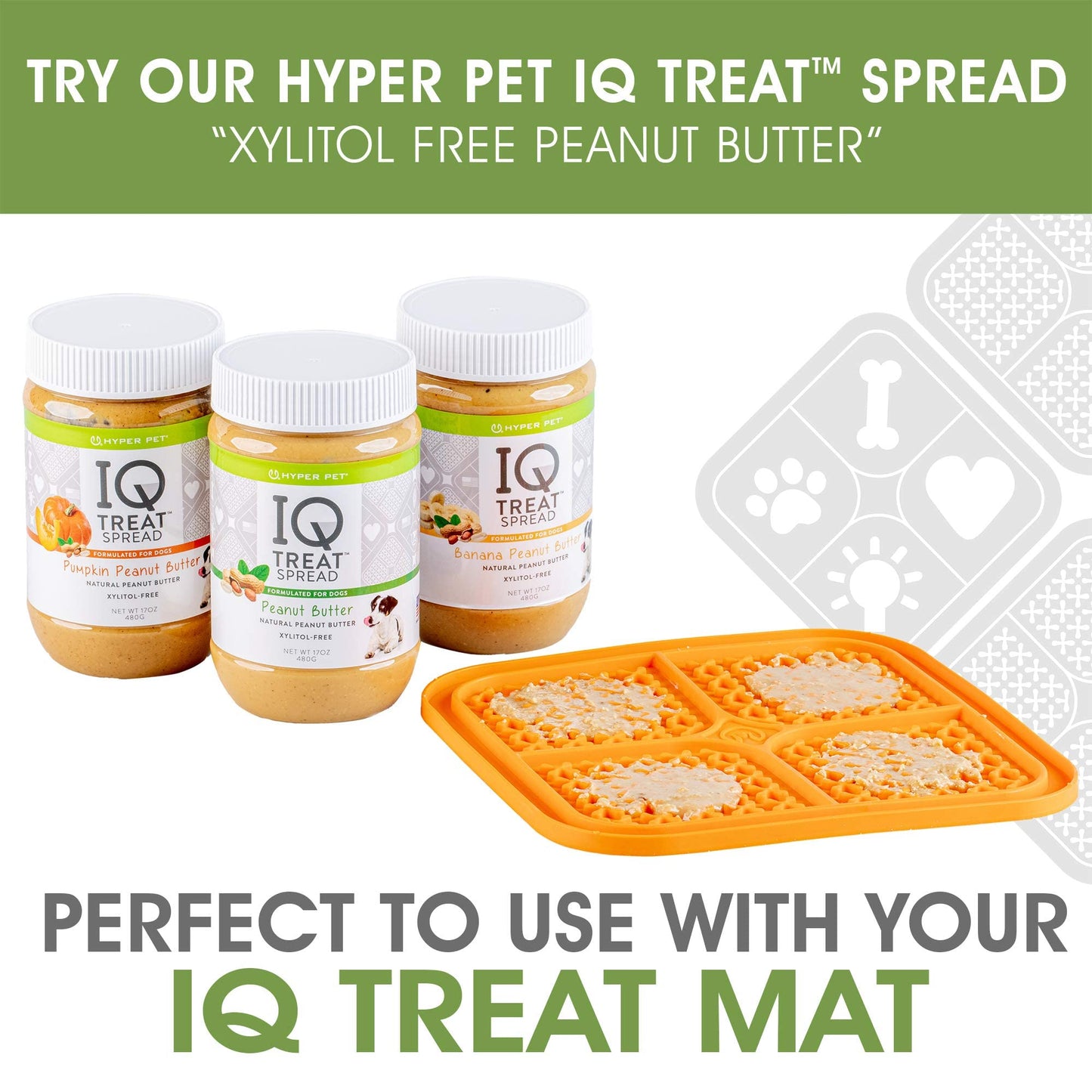 Hyper Pet IQ Treat Lick mat for Dogs, Dog Slow Feeder & Cat Lick mats | Great Alternative to Slow Feeder Bowls & Feeders | Perfect Dog Licking mat, Cat Puzzle & Enrichment Toys