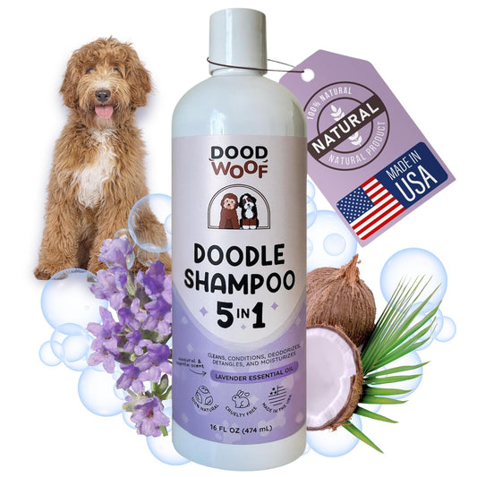 Dood Woof Dog Shampoo and Conditioner for Doodle | All Natural Dog Shampoo for Smelly Dogs | Sensitive Skin Pet Shampoo for Dogs| Goldendoodle, Doodles, Poodle, Puppy Shampoo and Conditioner