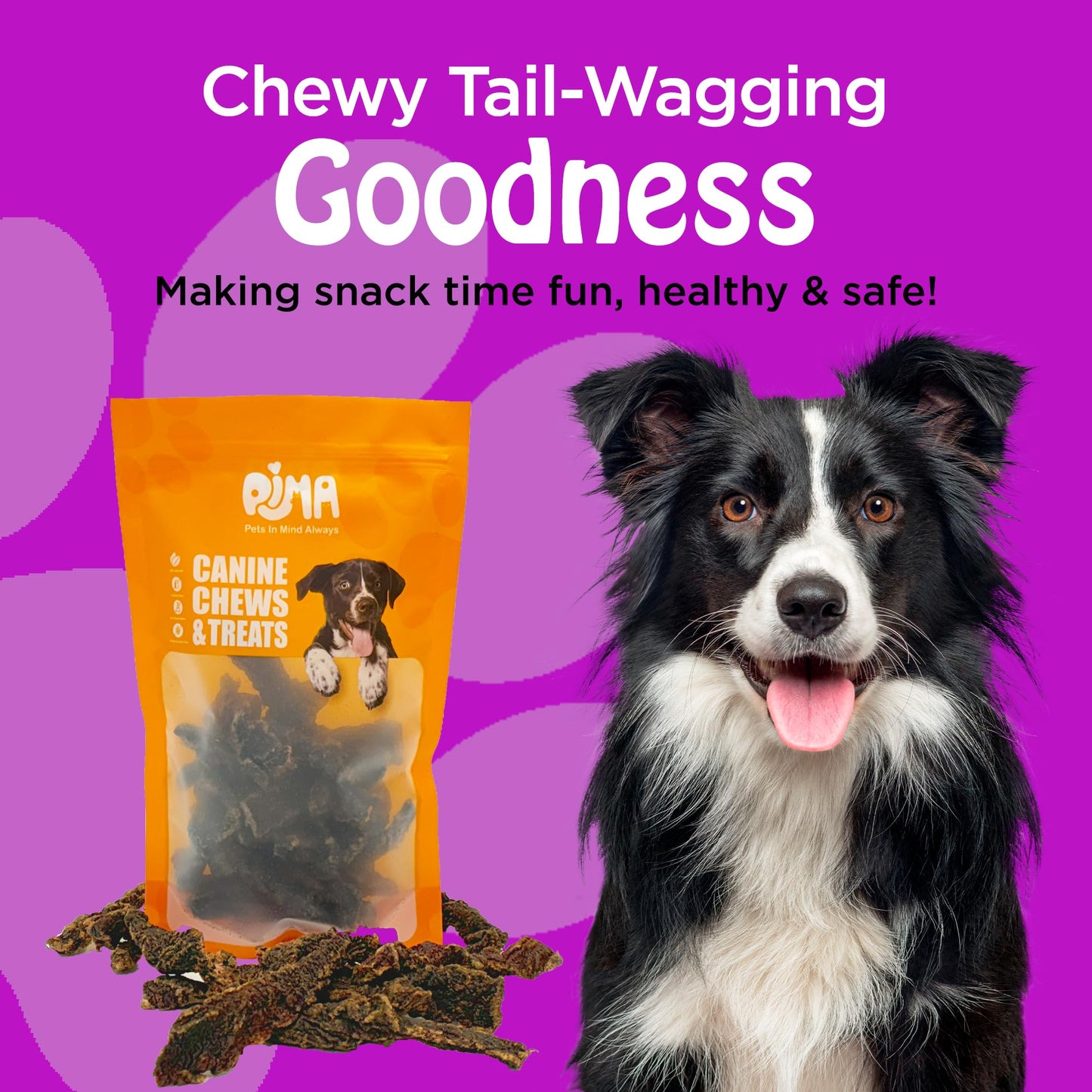 PIMA Water Buffalo Jerky, Dried Meat, Excellent Source Protein for Dogs - 15oz