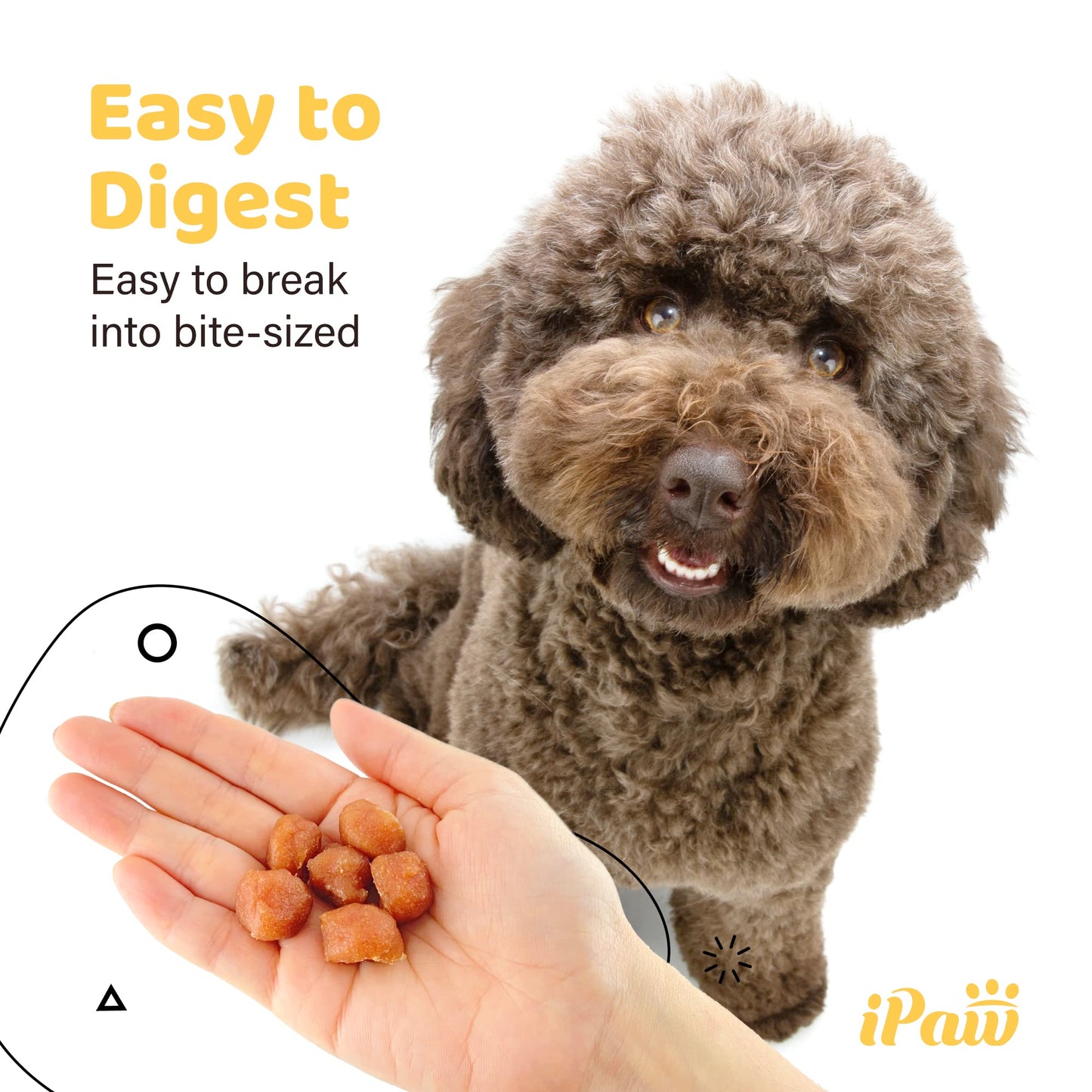 iPaw Chicken Tots Dog Treats for Puppy Training, All Natural Human Grade Dog Treat, Hypoallergenic, Easy to Digest (Chicken Tots)