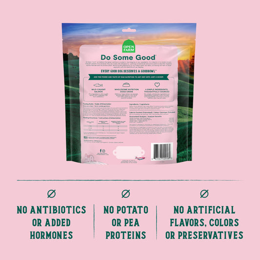 Open Farm Goodbowl Dog Food Topper, Freeze Dried Raw, Wild Caugh Salmon & Wholesome Non-GMO Grains Recipe, 23oz Bag