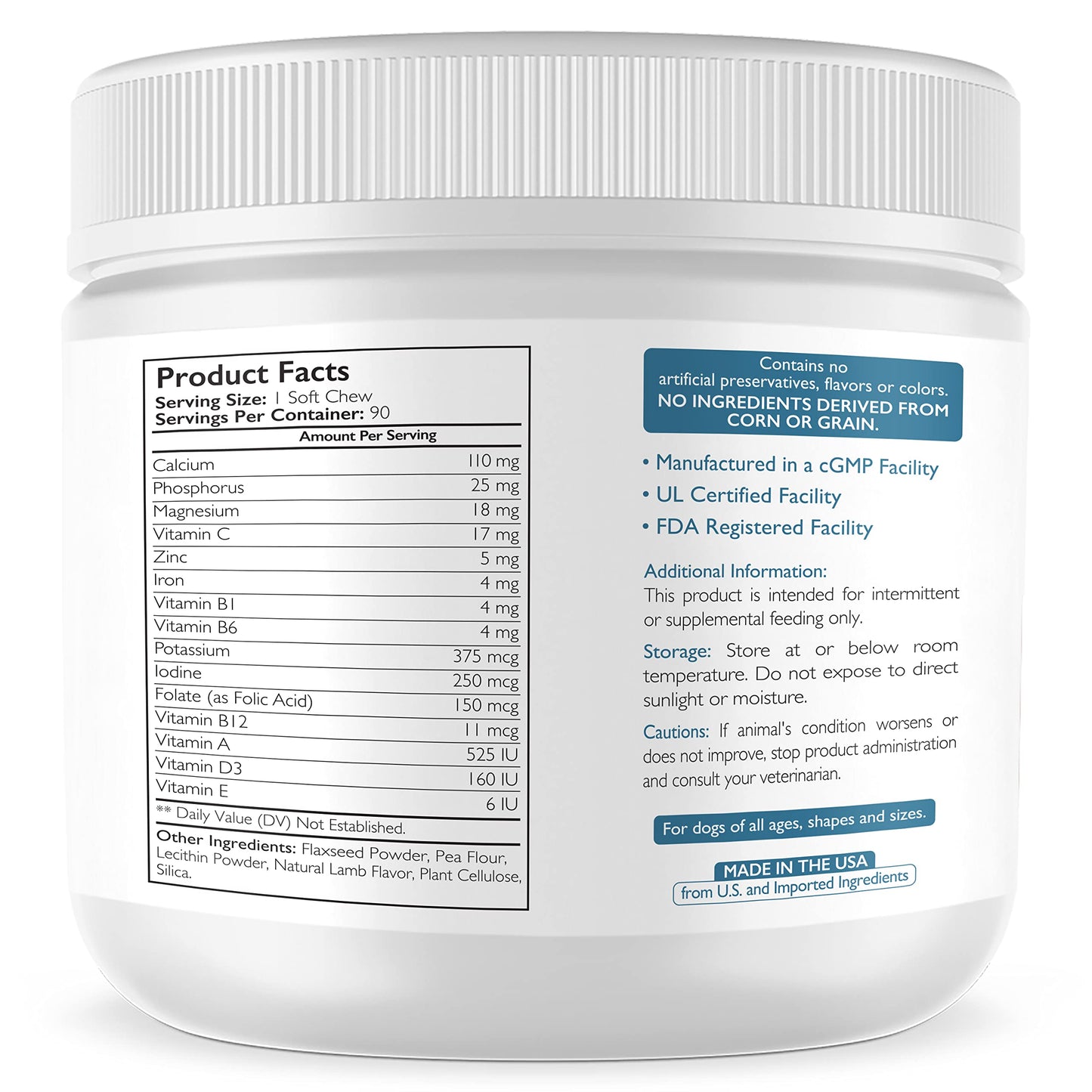 Nutrition Strength Prenatal Vitamins for Dogs to Support Development of Healthy Puppies, Promote Milk Production, with Folic Acid, Iron, Zinc, Iodine, B Vitamins for Pregnant Dogs, 90 Soft Chews