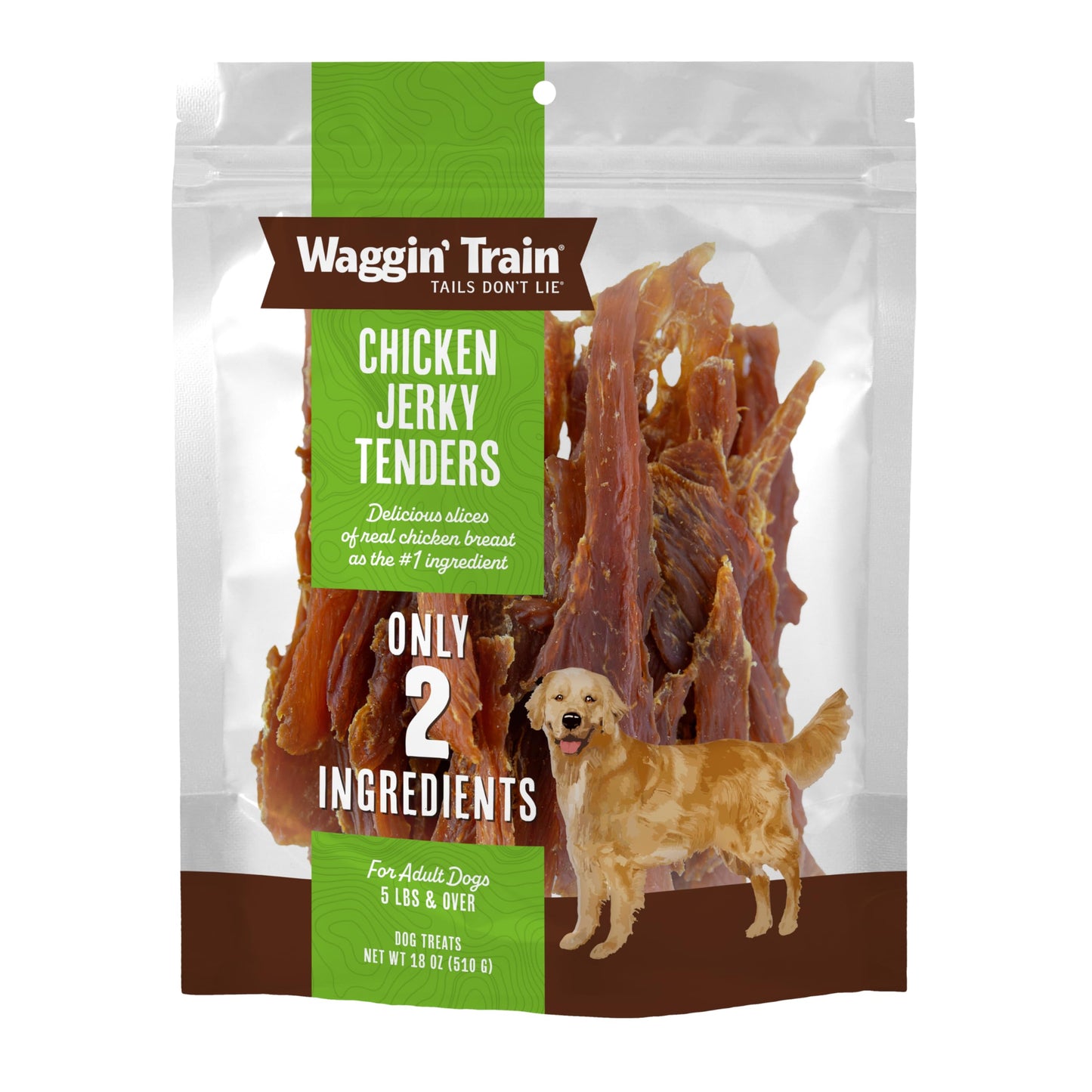 Waggin' Train Limited Ingredient, Grain Free Dog Treat; Chicken Jerky Tenders - 18 oz. Pouch