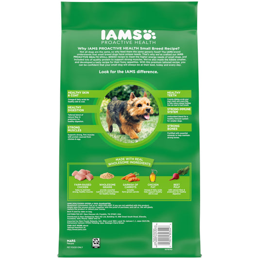 IAMS Proactive Health Small Breed Dog Food Dry with Real Chicken, 7 lb. Bag