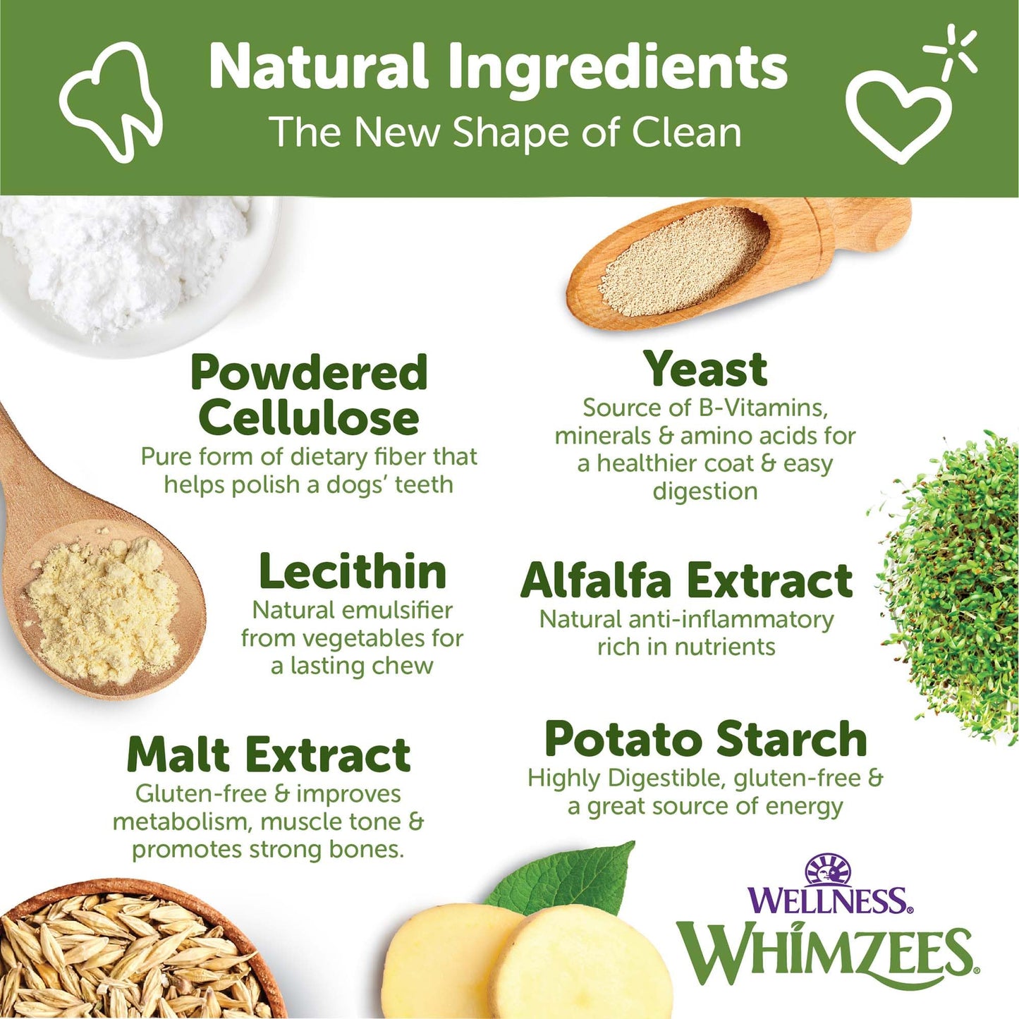 WHIMZEES Wellness Daily Brushzees Dog Dental Treats, Natural Chews, Extra Small Size Stick, (28 Count)