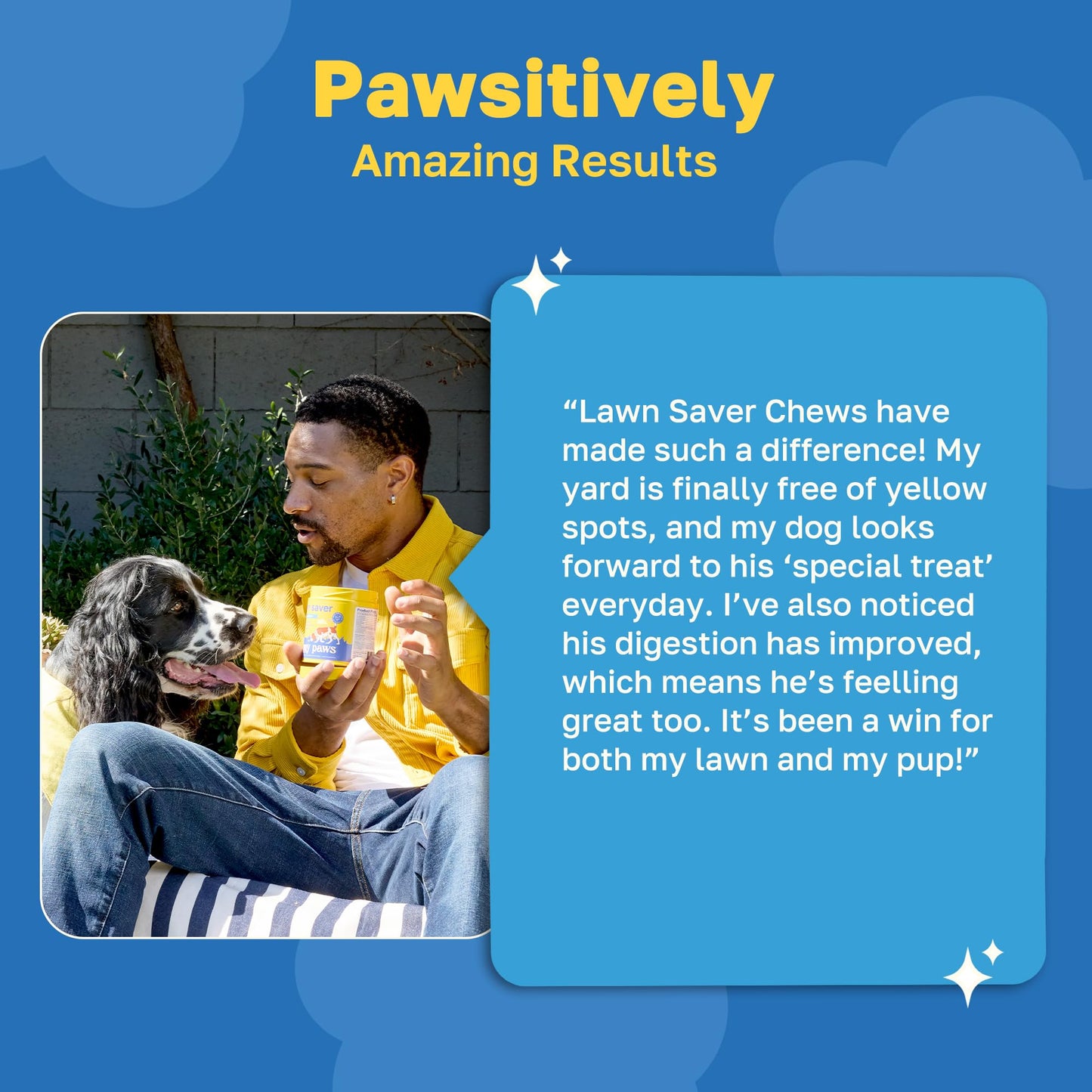 Happy Paws Lawn Saver Dog Chews, Dog Urine Neutralizer, Green Lawn Chews For Dogs, Digestive & Gut Health Supplement With Sweet Potato, Spirulina & Probiotics, Organic, Vegan, American Made, 100 Count