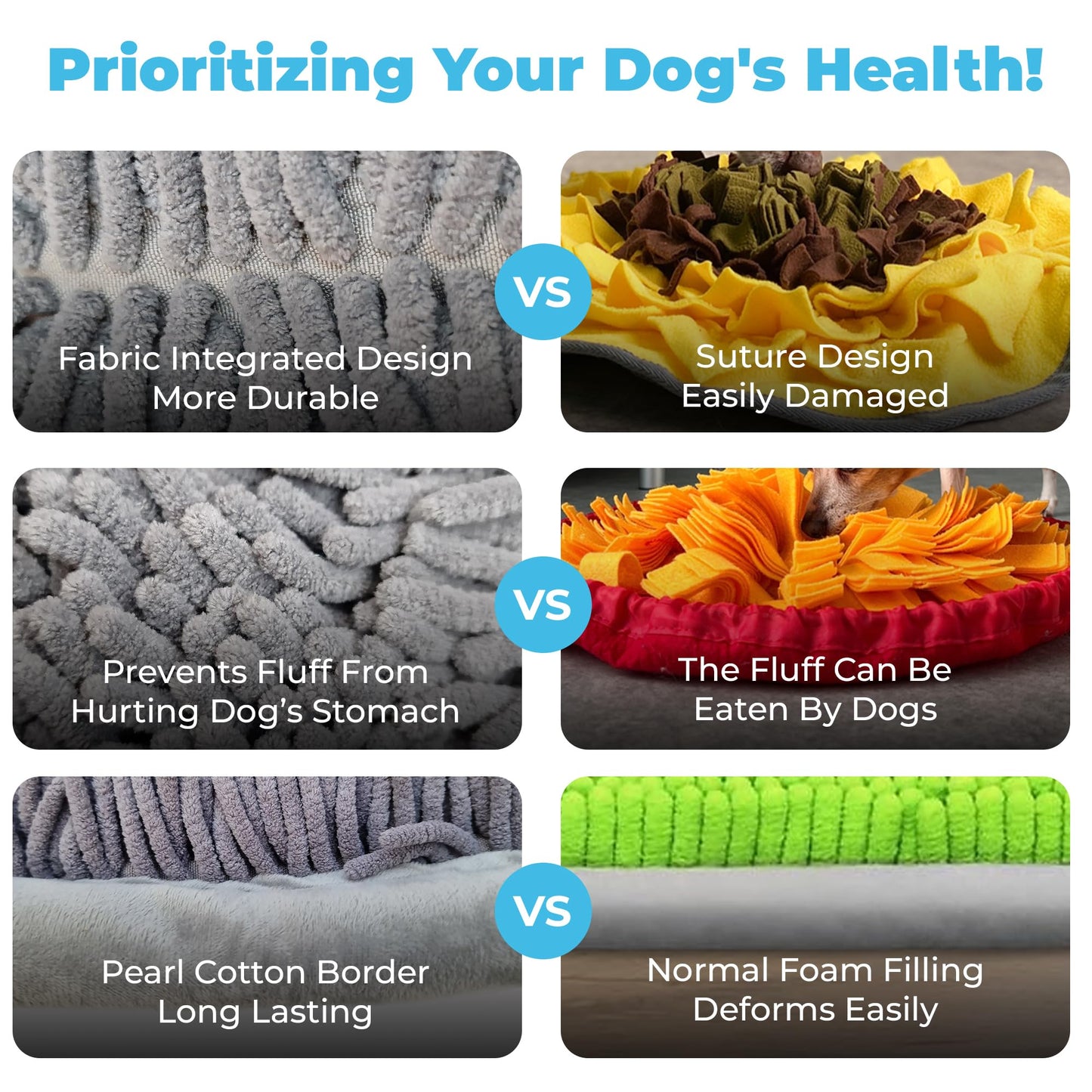 Snuffle mat for Dogs Size 25" x 18" - Silicone Lick mat Attachable with Sniffing Washable pad - Foraging Natural Mental Stimulation Toy Digging Slow Feeder Puzzle Enrichment Small Medium Large Puppy