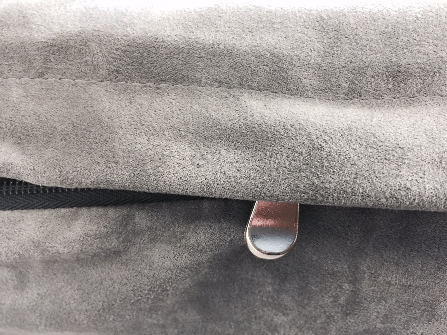 Dogbed4less Orthopedic Dog Bed with Memory Foam for Medium Large Pet, Waterproof Liner, Washable Microsuede Gray Cover, 41X27X4 Inch (Fit 42X28 Crate)