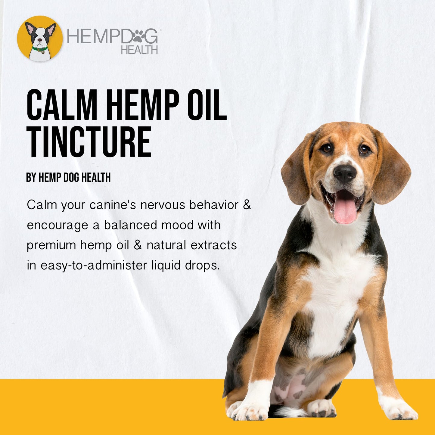 Hemp Dog Health Calm - Pet Hemp Oil for Dogs - Pet Stress Relief & Relaxation - Fireworks, Thunder, Travel, & Separation Support - Natural Dog Calming Drops