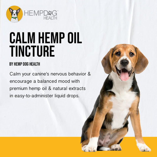 Hemp Dog Health Calm - Pet Hemp Oil for Dogs - Pet Stress Relief & Relaxation - Fireworks, Thunder, Travel, & Separation Support - Natural Dog Calming Drops