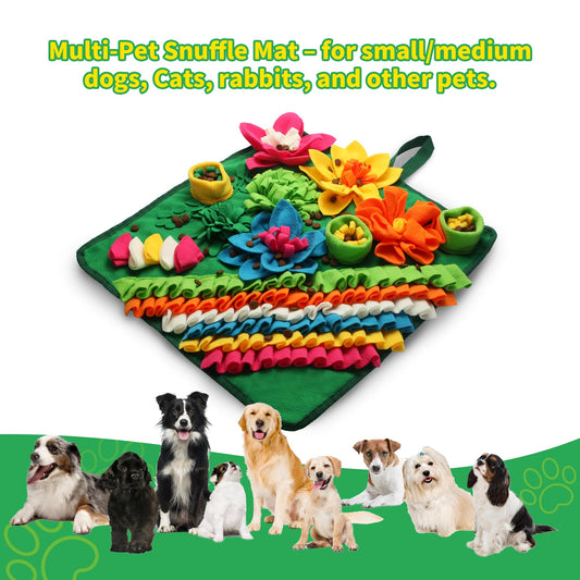 Banlangen Snuffle Mat for Dogs - Christmas Dog Interactive Puzzle Toy for Mental Stimulation, Anxiety Relief & Slow Feeding, Fun Enrichment for Small/Medium Puppy & Cats