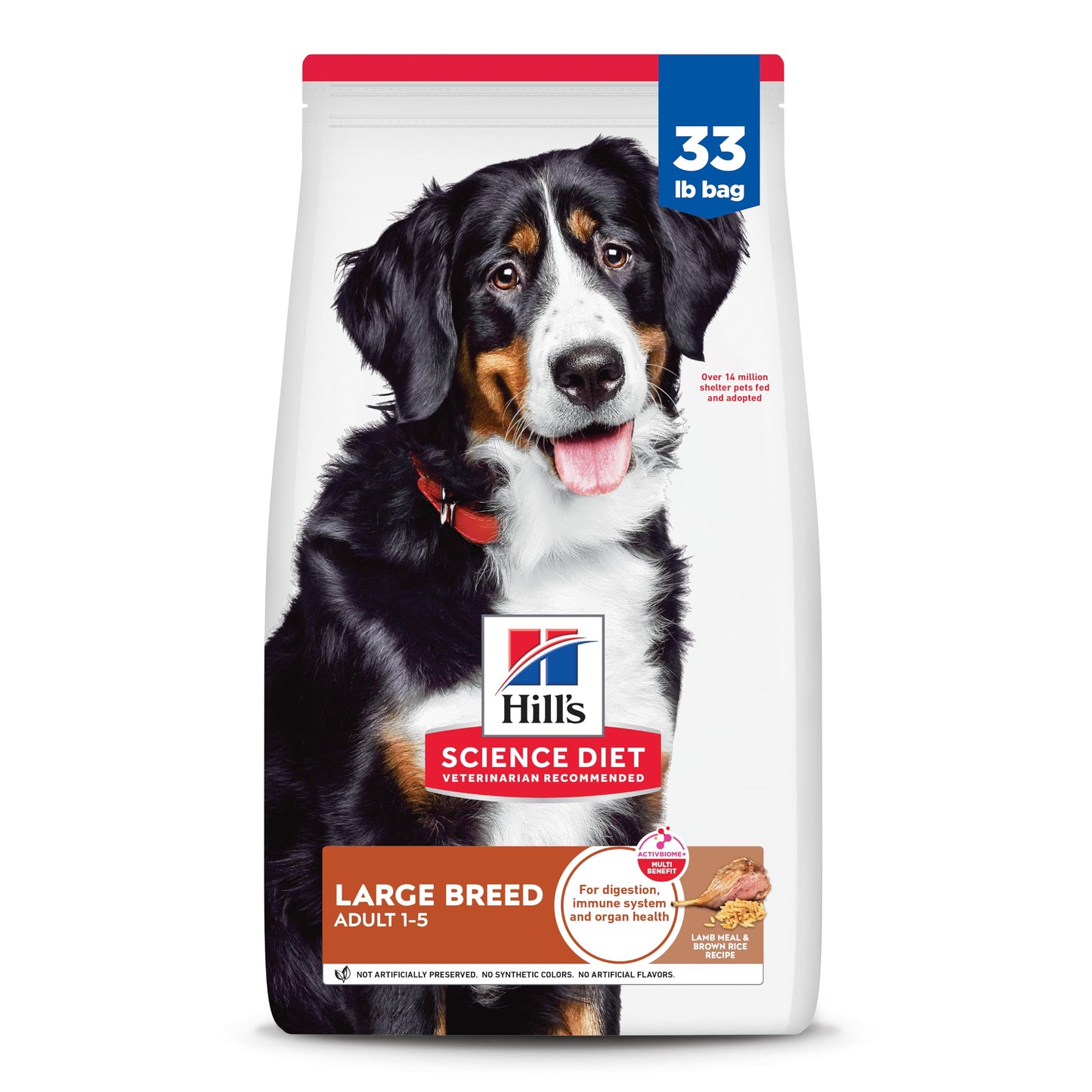 Hill's Science Diet Large Breed Adult Dry Dog Food 1-5, Quality Protein for Joint Support & Lean Muscles, Lamb & Brown Rice Recipe, 33 lb. Bag