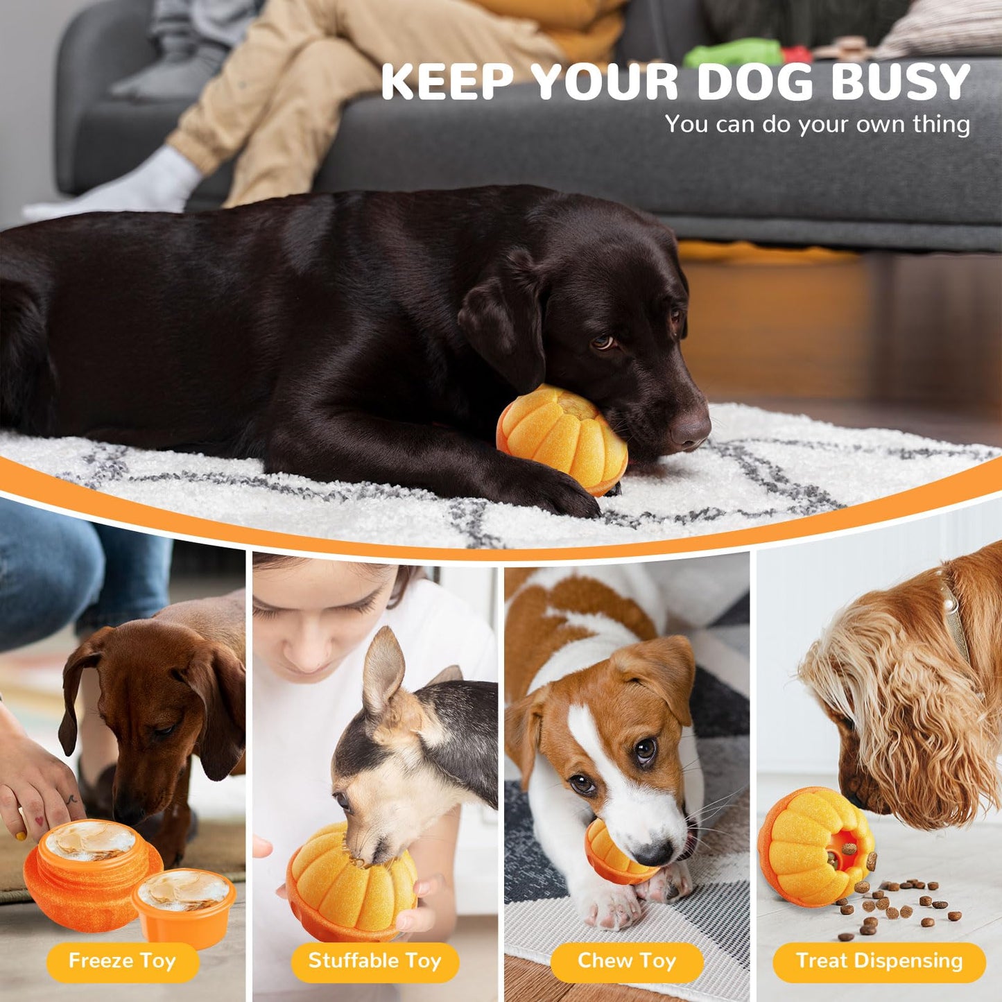 Frozen Treat Toy,Interactive Dogs Treat Toy for Aggressive Chewer, Freezable Fillable Dog Toys,Frozen Treats to Keep Dogs Busy and Reduces Anxiety,Treat Dispensing Dog Puzzle Toy,Easy to Clean