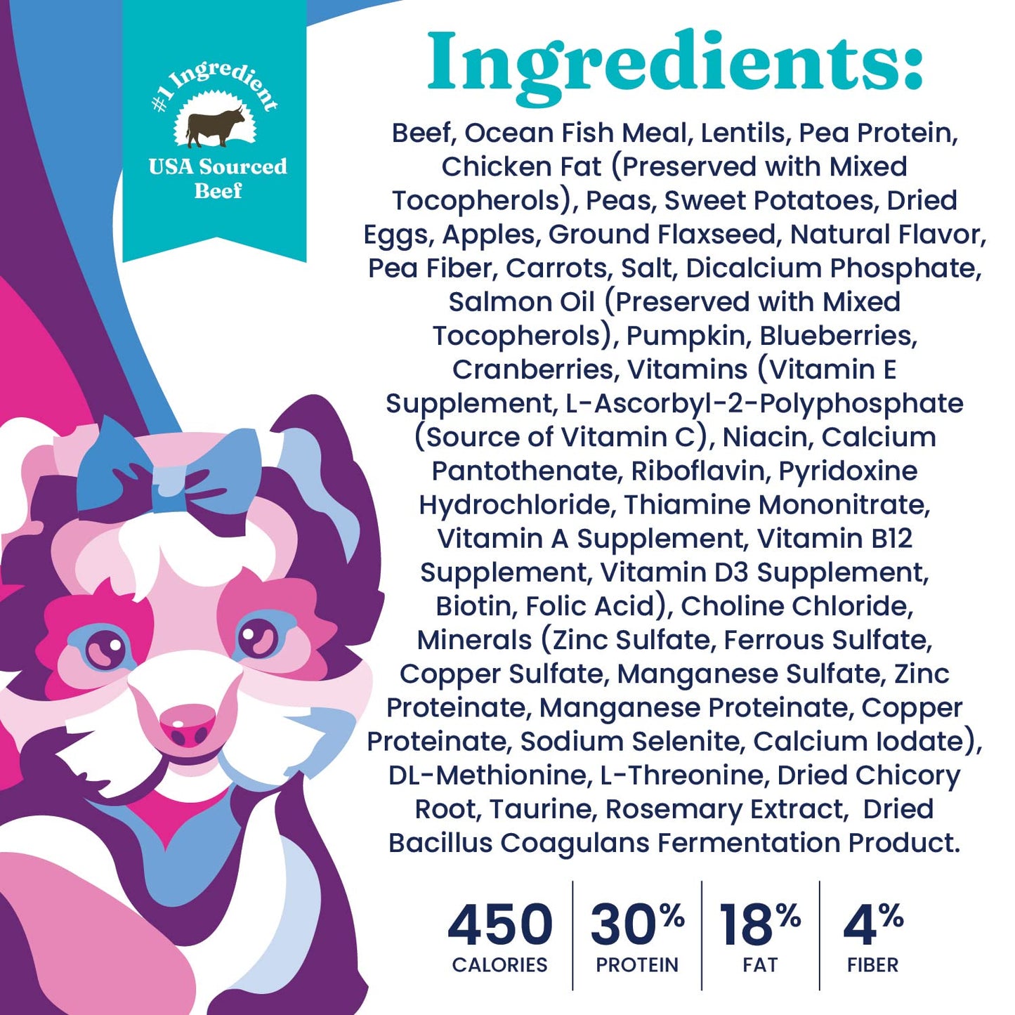 Solid Gold Toy & Small Breed Dry Dog Food Small Bites – Real Beef, Grain Free, Gluten Free, High Fiber Kibble with Probiotics for Gut Health & Digestion Support – Healthy Dog Food All Ages – 4LB