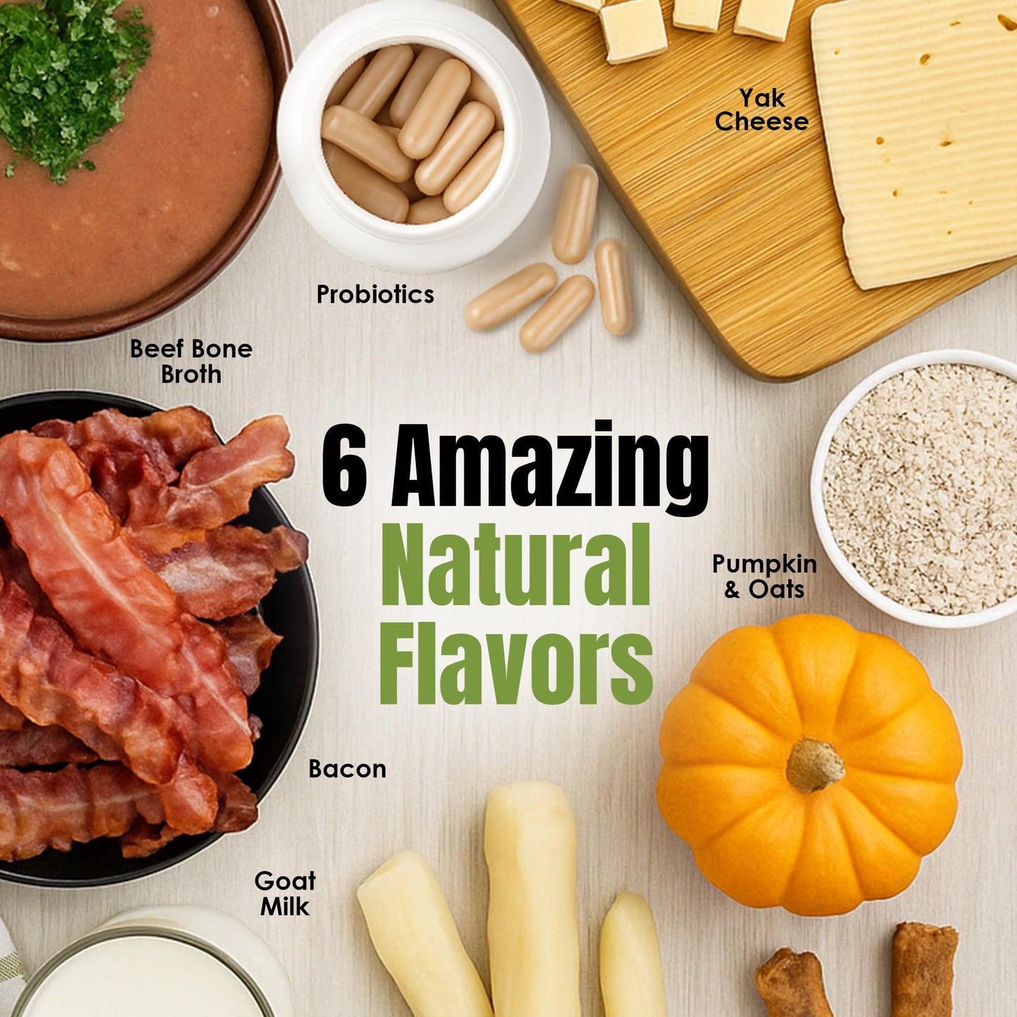 Palz&Co Moodog Beef Corium Collagen Roll 11" Bacon Flavor - 100% Natural Dog Treat, Grain-Free, High Protein, Made in USA, Long Lasting Chew