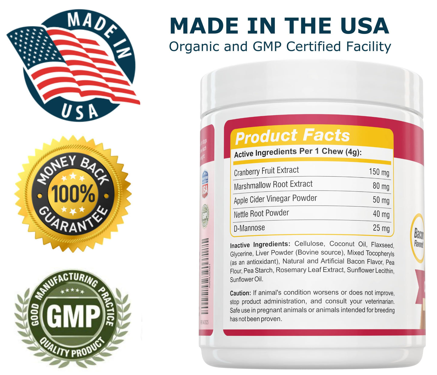 Joint Support Dog UTI Treatment Bundle - Turmeric, Cranberry Eliminates Joint Pain Inflammation and UTI Prevention