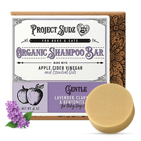 Gentle All Natural Dog Shampoo for Dry Coat for Sensitive Skin | Bar Shampoo for Dogs | Organic Dog Shampoo Sensitive Skin | Lavender (1)