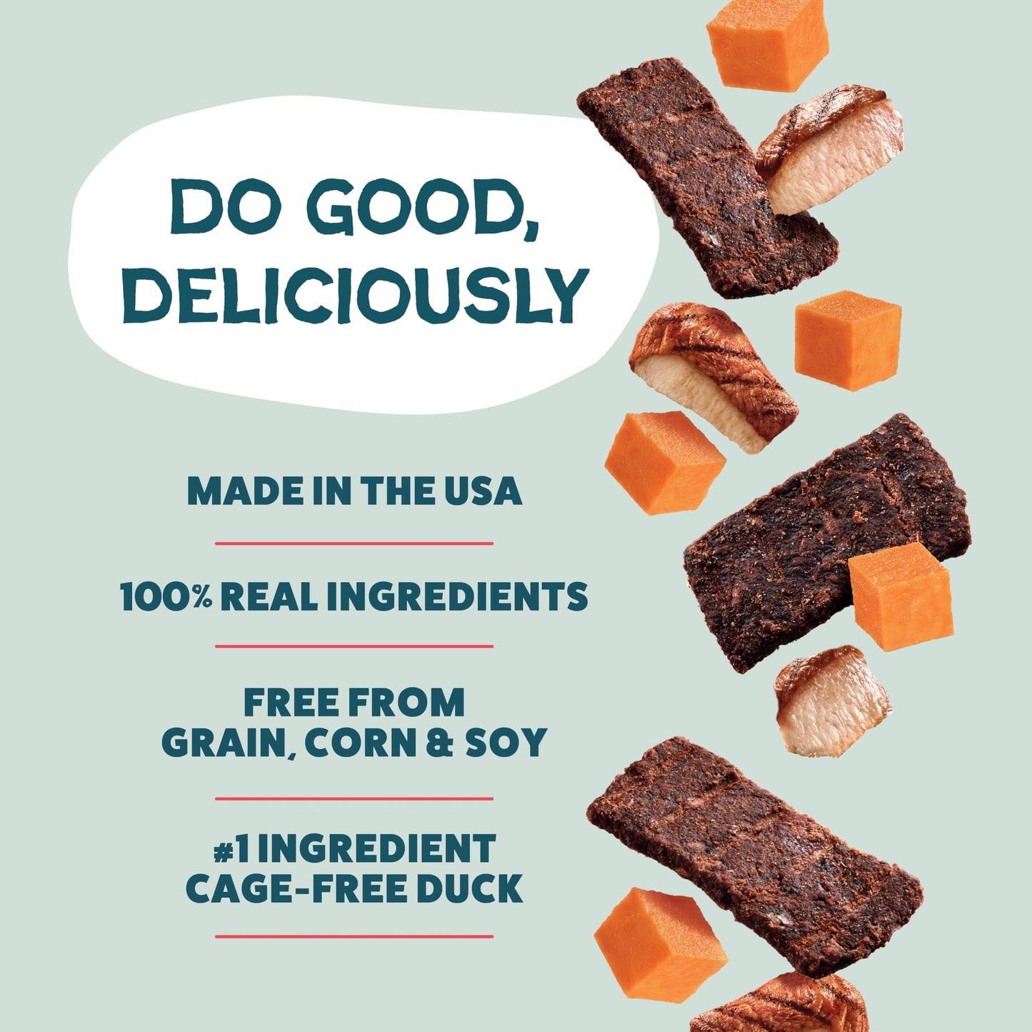 Shameless Pets Jerky Bites Treats, Duck-Tato - Healthy Dog Chews for Digestion Support with Fiber - Dog Treats with Real Cage-Free Duck - Free from Grain, Corn & Soy - 14 oz