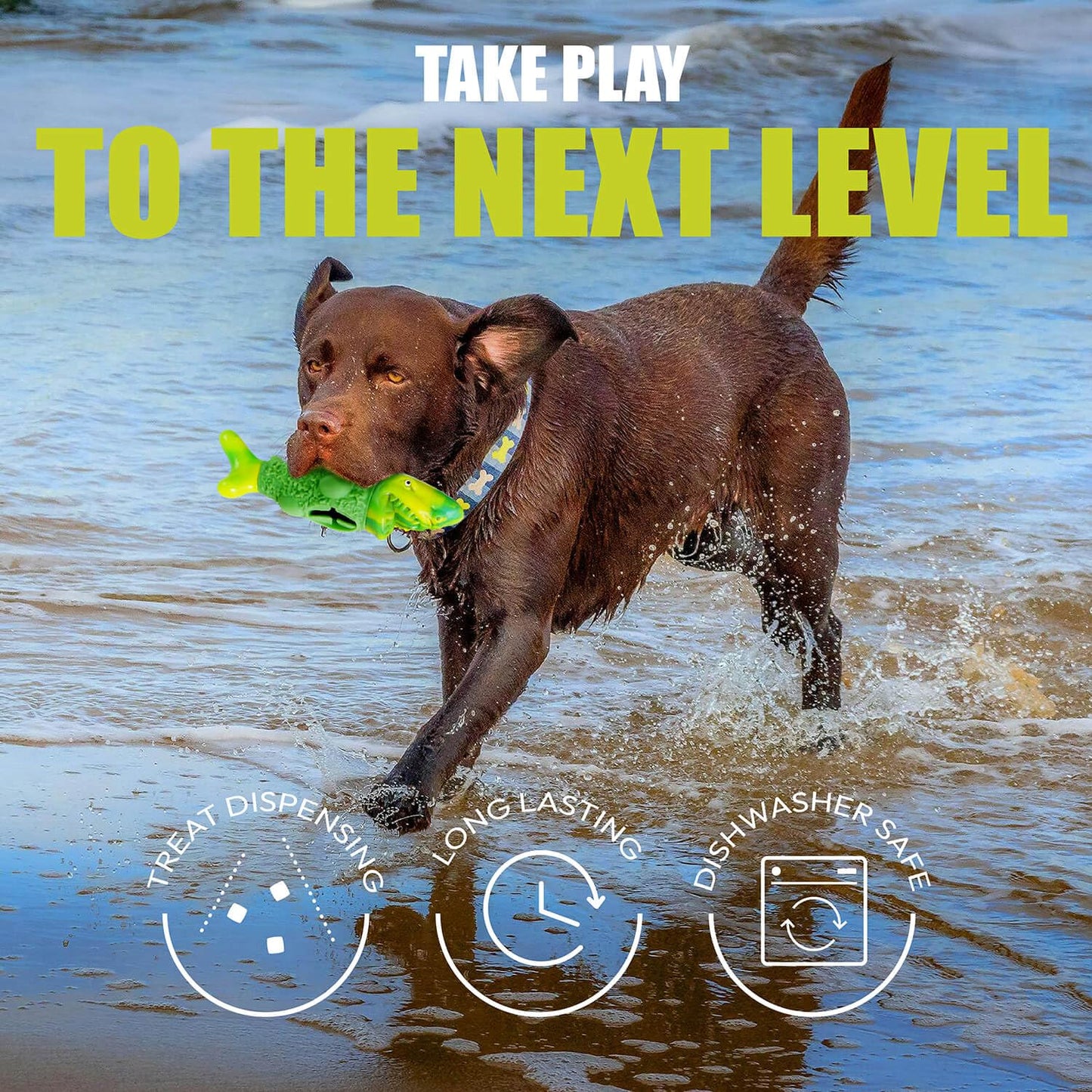 Zimoric Tough Dog Chew Toys for Aggressive Chewers, Interactive Treat Dispensing Dog Toy, Durable Dog Toys for Medium & Large Dogs - Great for Boredom