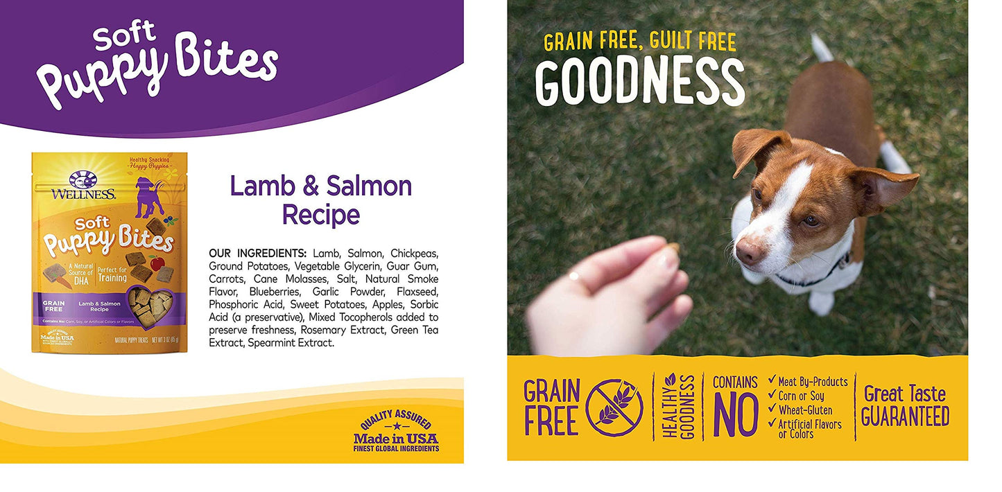 Wellness Natural Pet Food Grain Free Puppy Training Treats, 2 Pack