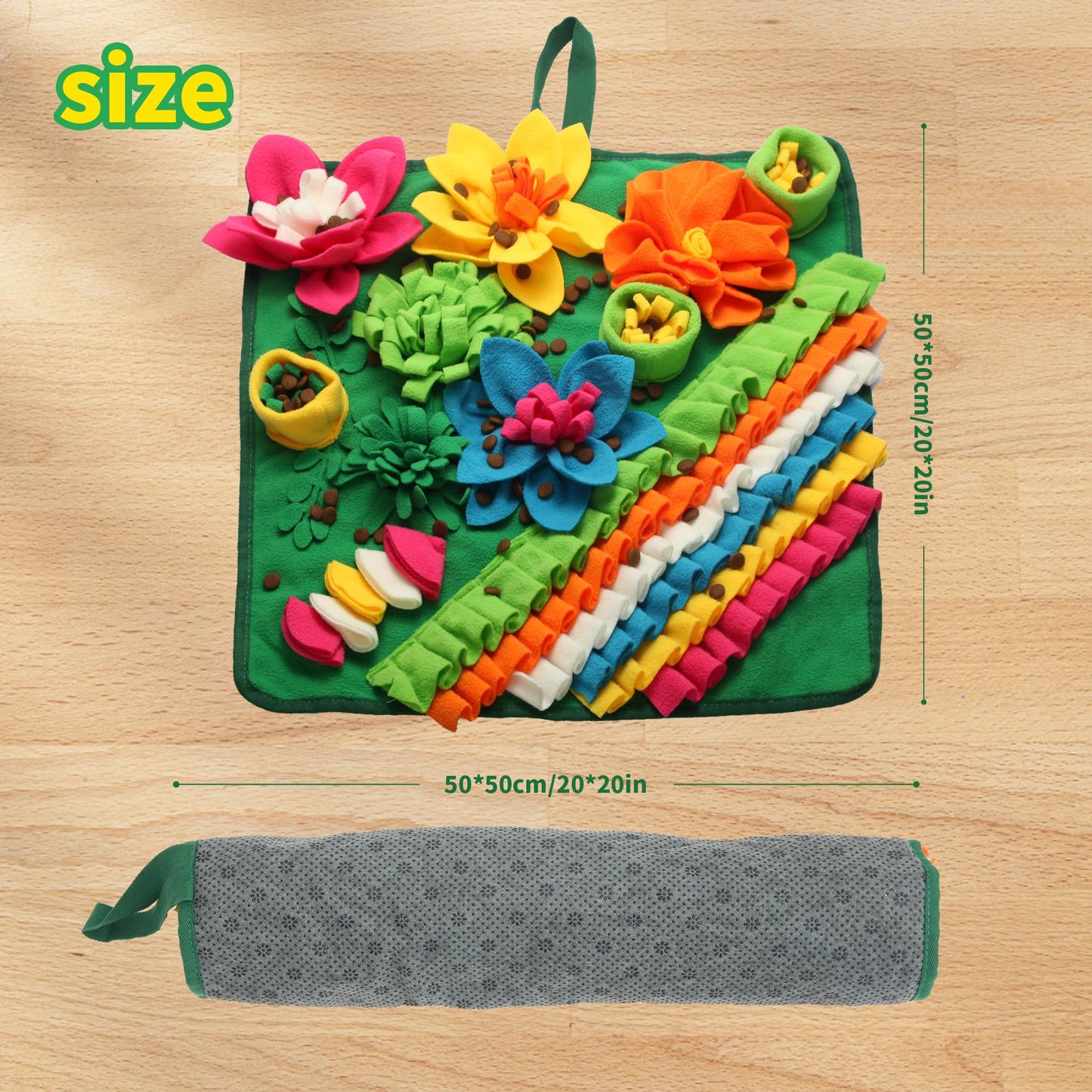 Banlangen Snuffle Mat for Dogs - Christmas Dog Interactive Puzzle Toy for Mental Stimulation, Anxiety Relief & Slow Feeding, Fun Enrichment for Small/Medium Puppy & Cats