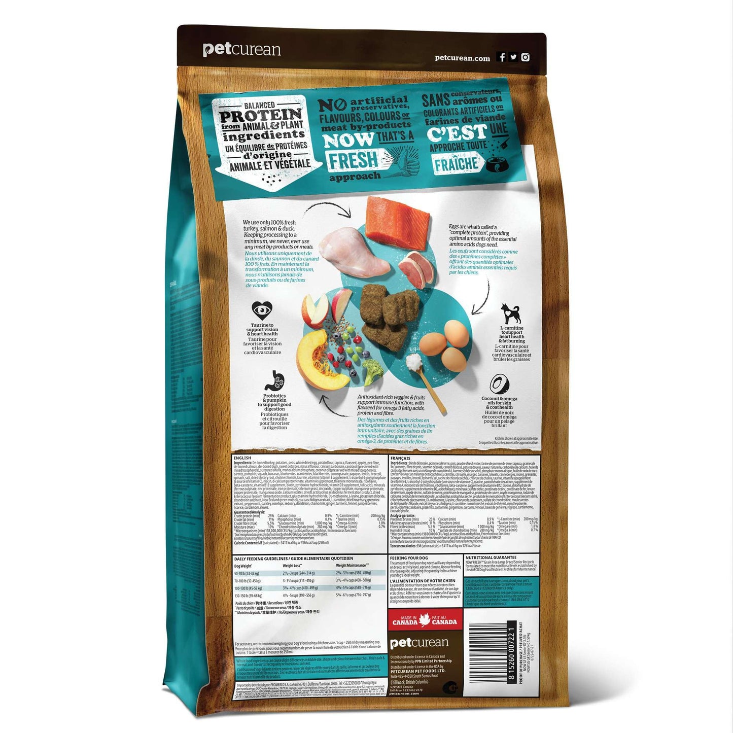 Now Fresh Grain-Free Large Breed Senior Dry Dog Food with Turkey, Salmon & Duck, Premium Kibble Made with Real Meat & Fish, Chicken-Free, Added Glucosamine & Chondroitin for Healthy Joints, 25 lb Bag