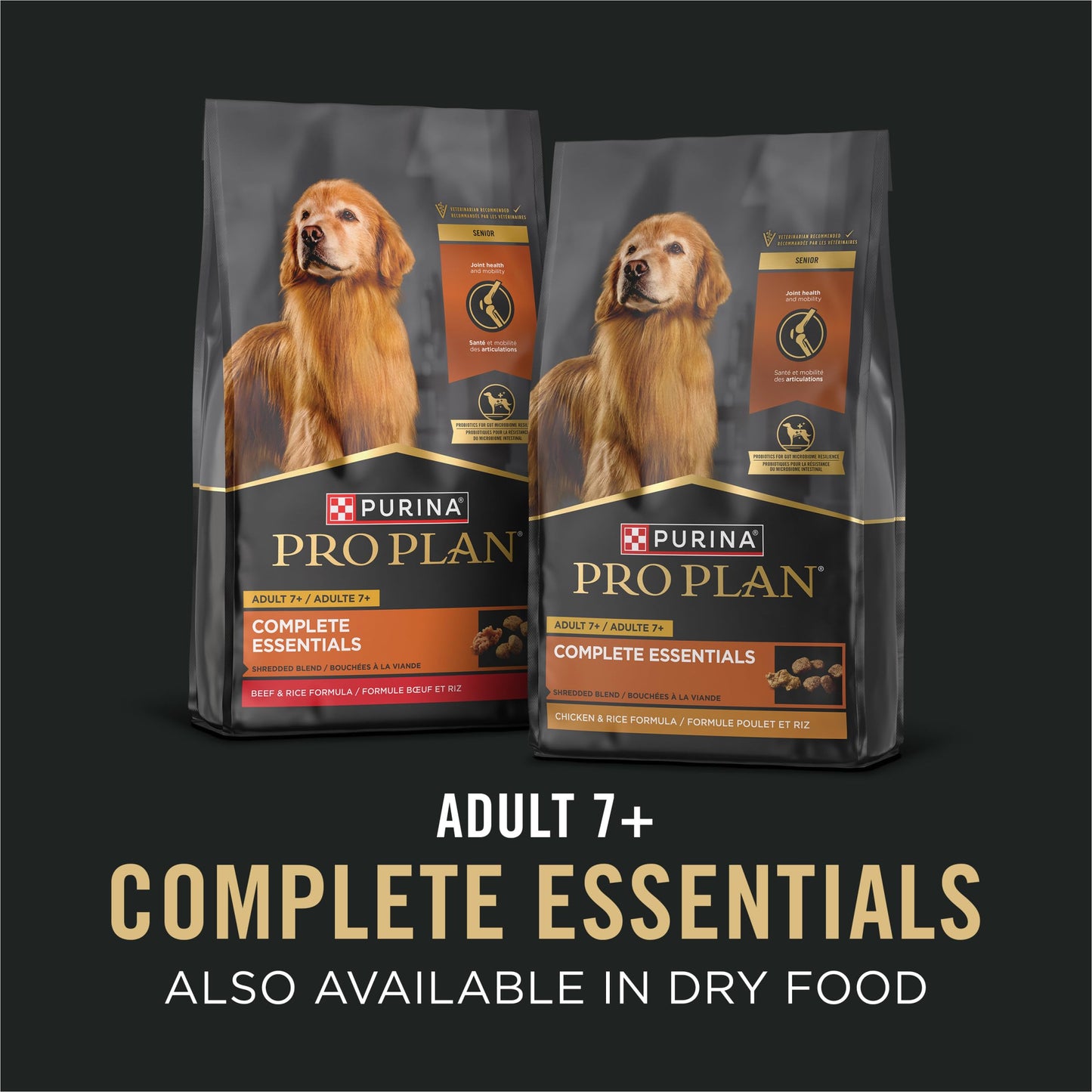 Purina Pro Plan Wet Dog Food For Senior Dogs Adult 7 Plus Chicken and Rice Entree Classic - (Pack of 12) 13 oz. Cans