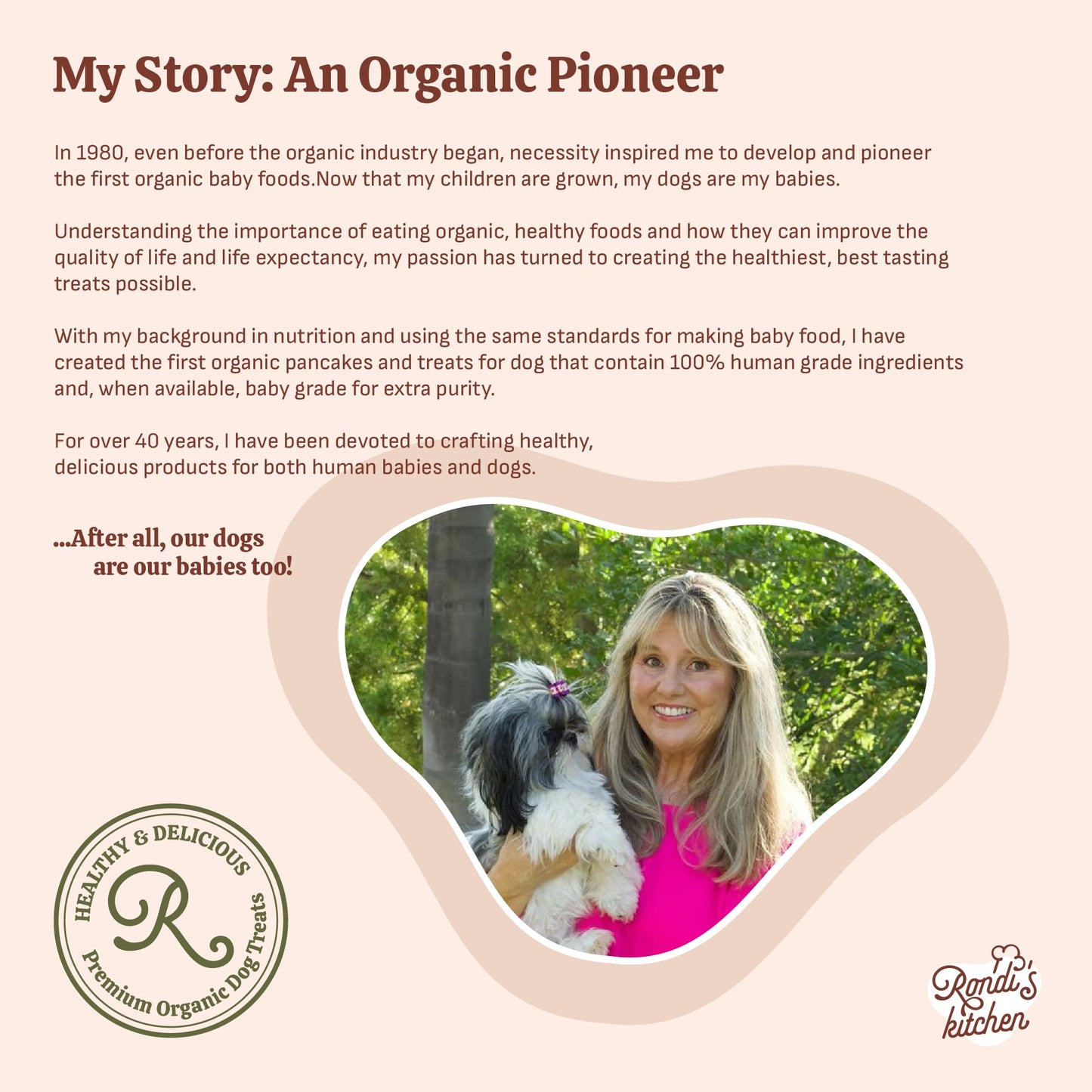 Rondi's Kitchen Lilly's Littles All-Natural & Organic Healthy Soft Dog Treats, Healthy Snacks for Small Dogs, Puppies, and Seniors, Tender Bite Cookies, Human Grade - Chicken & Peanut Butter