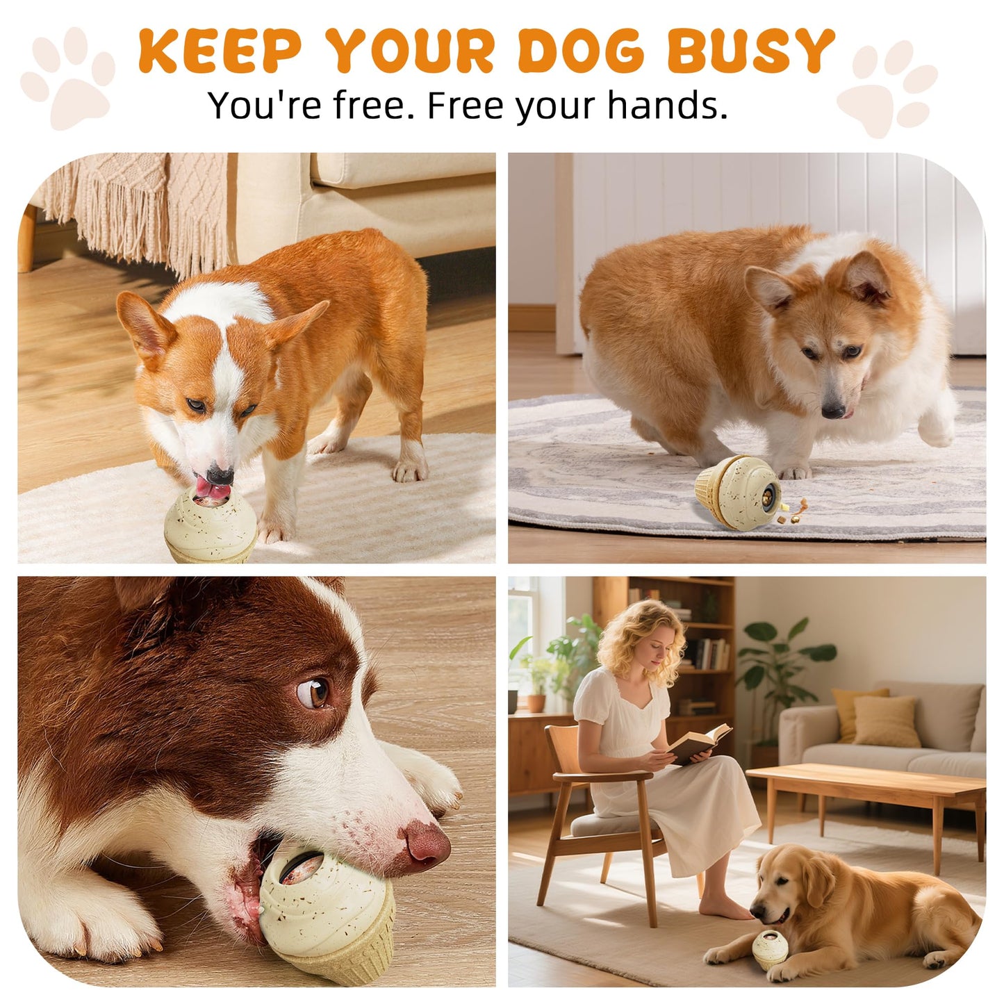 Frozen Treat Dispenser & Chew Toy for Aggressive Chewers - Interactive Dog Toy with Freezable Snack Box, Mental Stimulation for Large Breed Dogs, Unbreakable Design