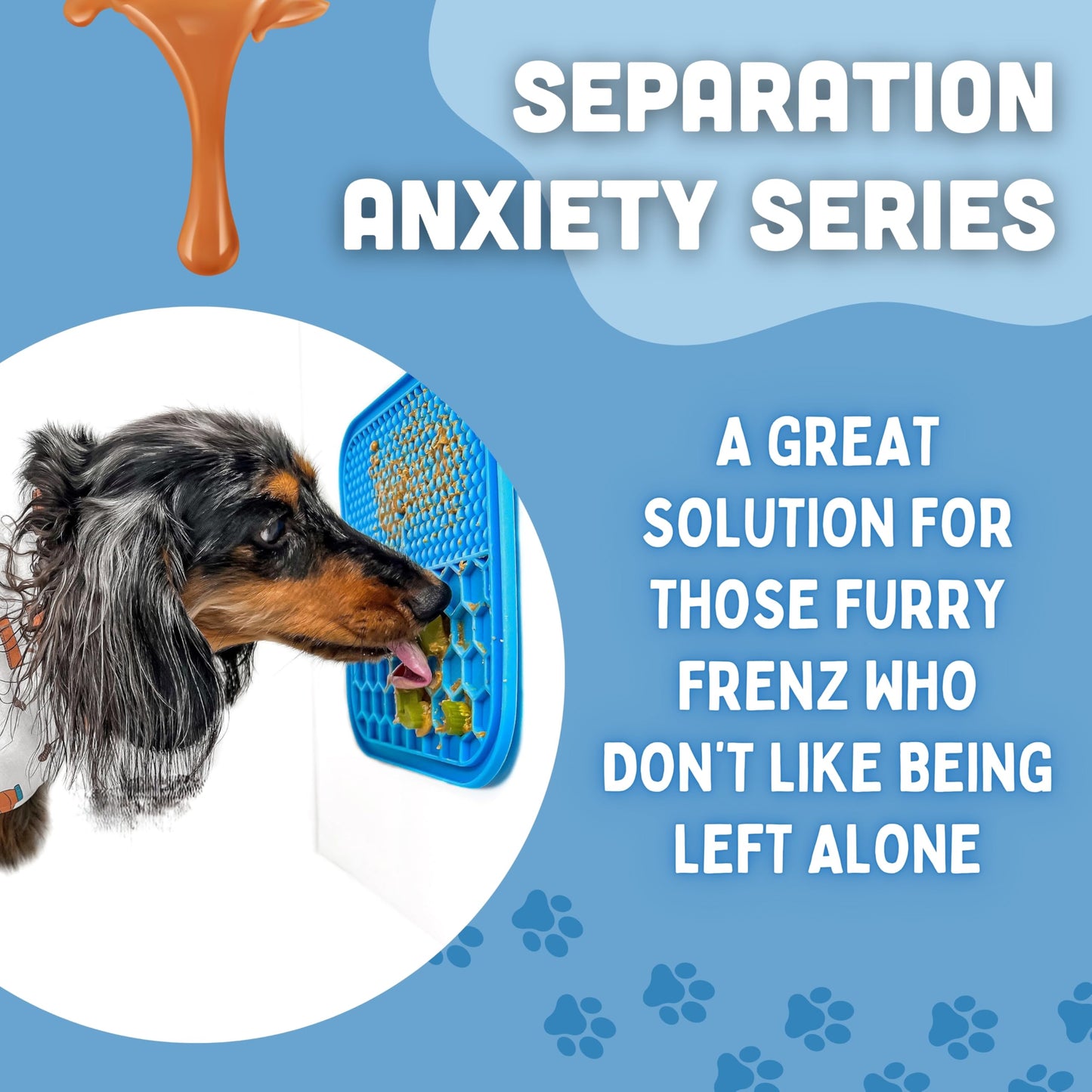 Zen Frenz Premium Lick Mat for Dogs & Cats with Suction Cups and Spatula Spreader for Pet Separation Anxiety Relief, Slow Feeder, Perfect with Peanut Butter, Occupying Tactic, Grooming, and Travel