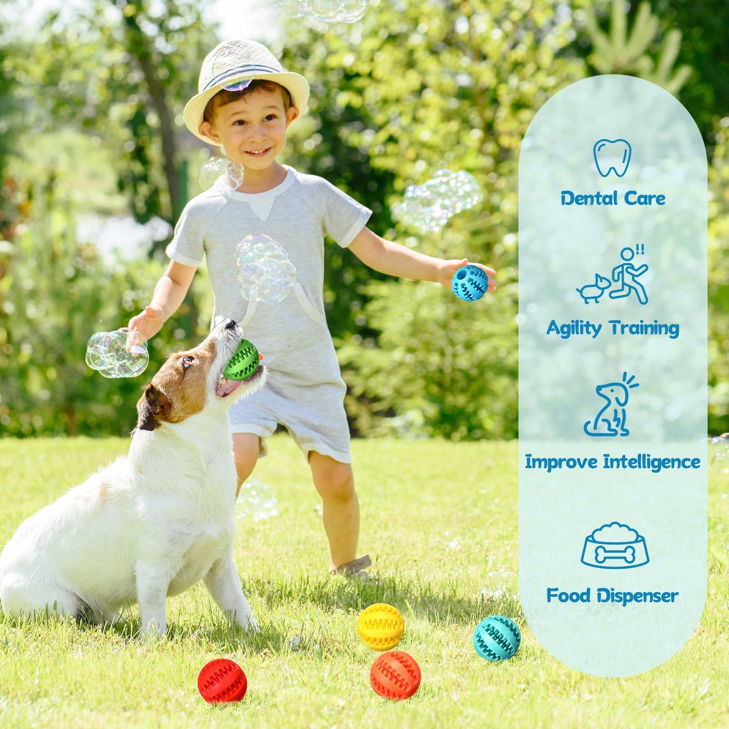 Suilung 12 Pcs Dog Treat Toy Balls Bulk Interactive Dog Puzzle Toys Dispensing Puppy Balls for Teething Chew Enrichment for Boredom and Brain Stimulating Game to Keep Them Busy(Medium)