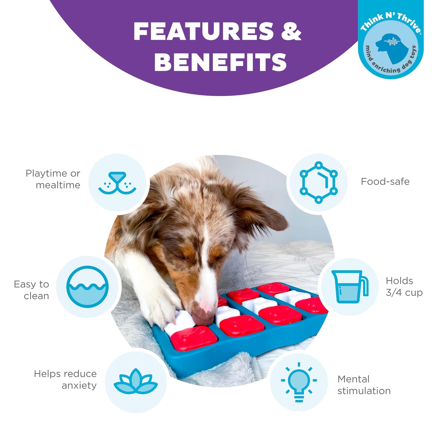 Outward Hound Nina Ottosson Dog Brick Dog Puzzle Interactive Treat Puzzle & Enrichment Toy