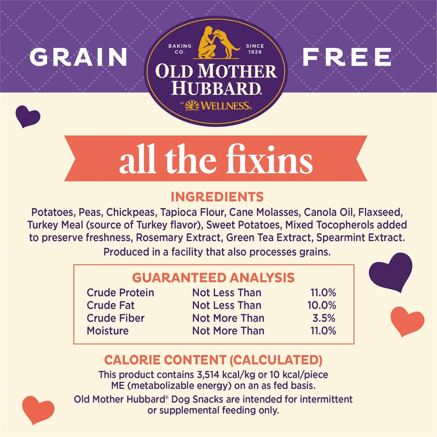 Old Mother Hubbard Wellness All the Fixins Dog Biscuits, Natural, Training Treats, Turkey & Sweet Potato Flavor, Mini Size (16 Ounce Bag)