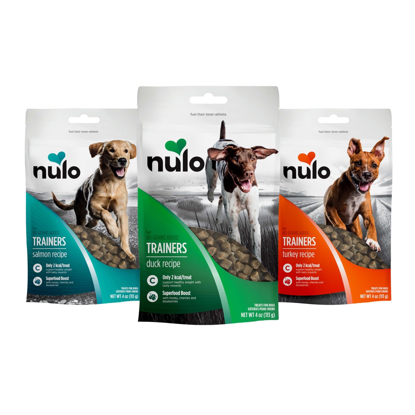 Nulo Trainers Variety Flavors Grain-Free Low-Calorie Healthy Dog & Puppy Training Treats, 4 Ounce Pouch, Pack of 3