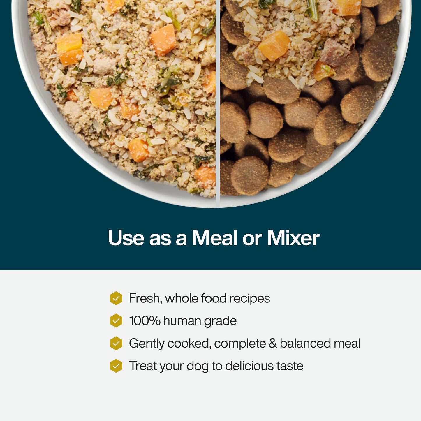 JustFoodForDogs Frozen Fresh Dog Food, Complete Meal or Dog Food Topper, Chicken & Rice Human Grade Recipe, 18 oz (Pack of 14)